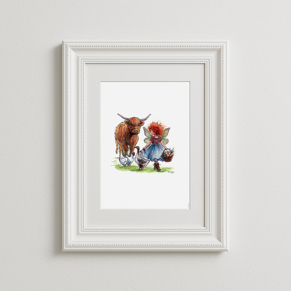 The Little Egg Gatherer Art Print
