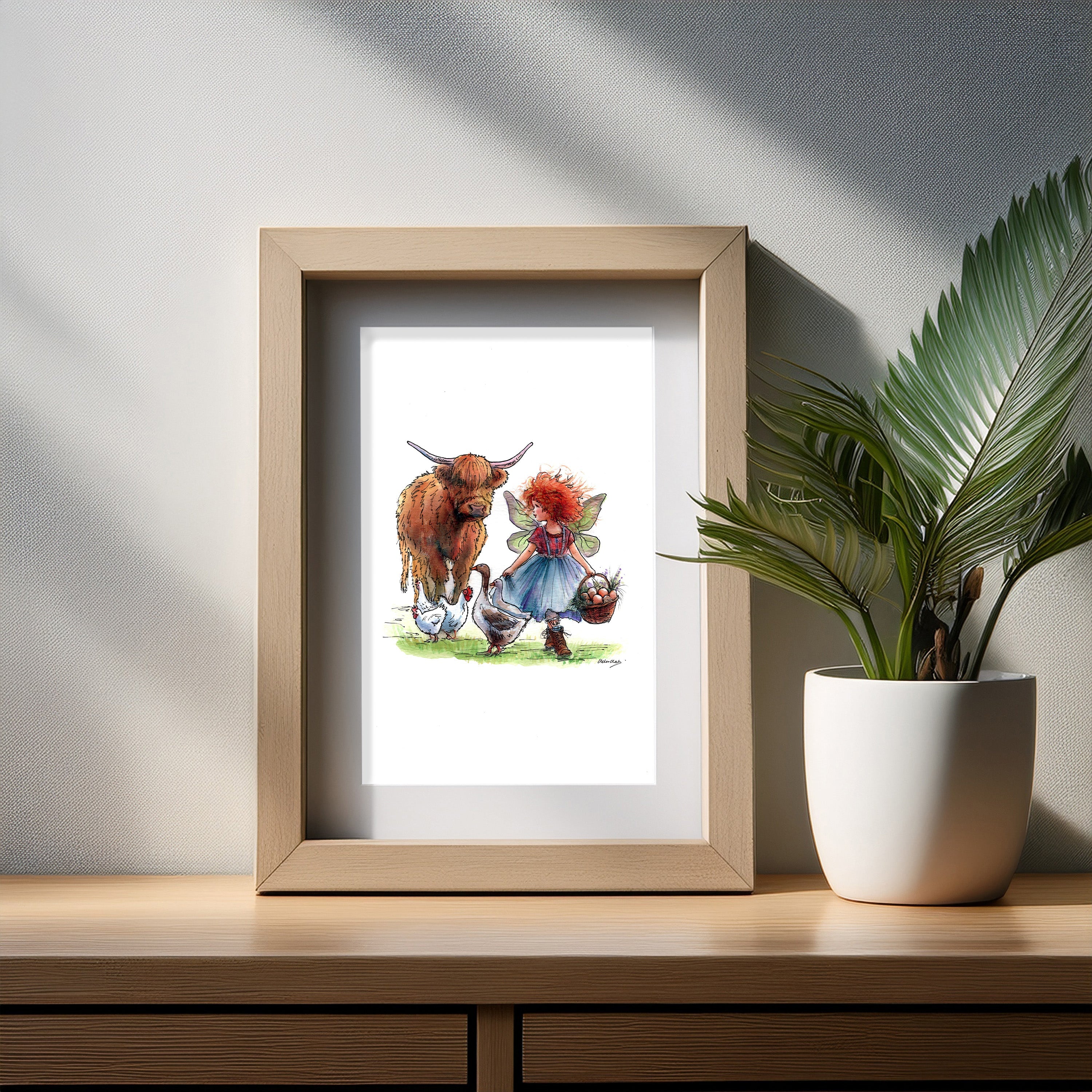 The Little Egg Gatherer Art Print
