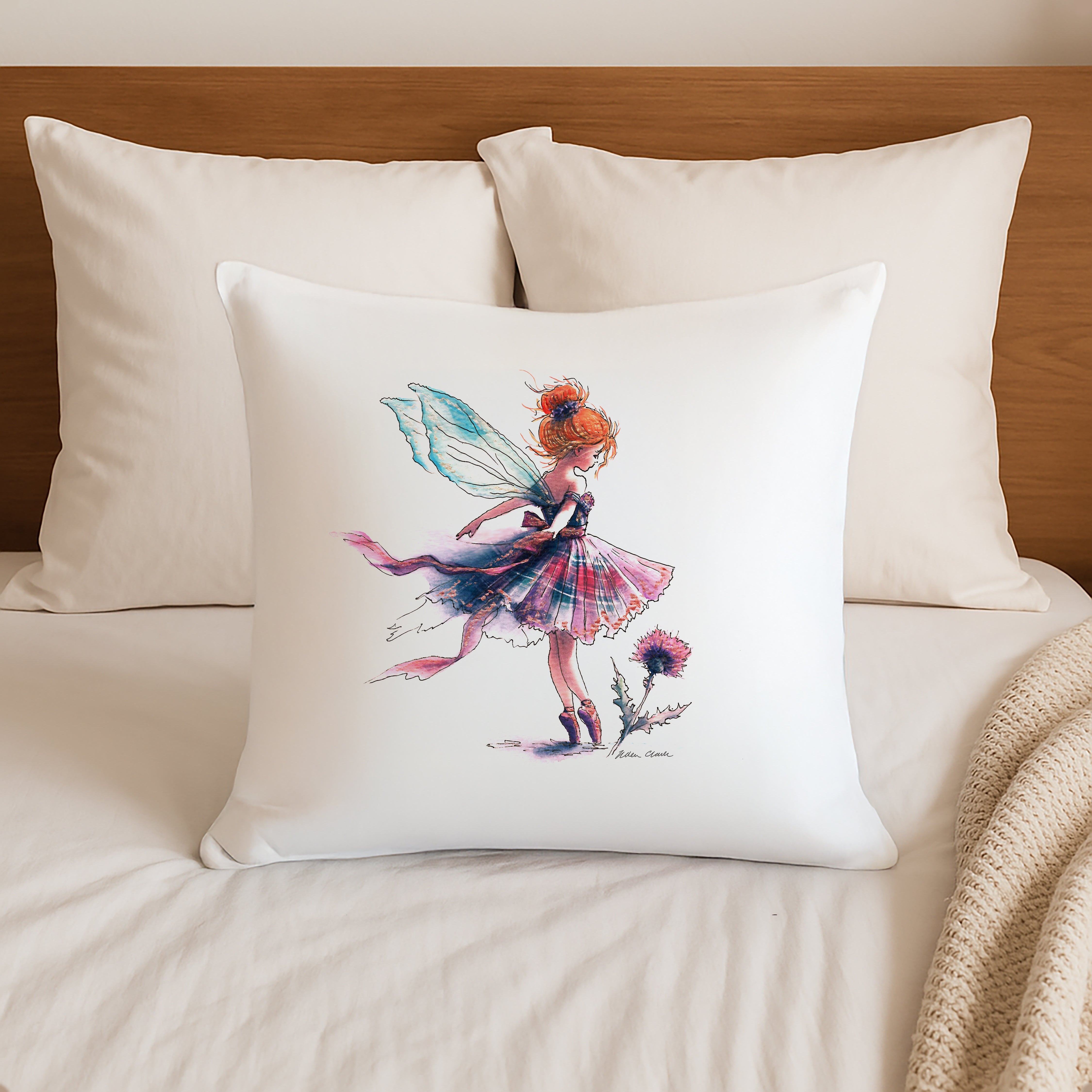 Thistle Fairy Cushion
