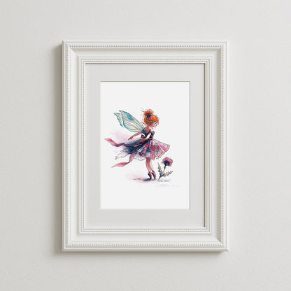 Thistle Fairy Art Print