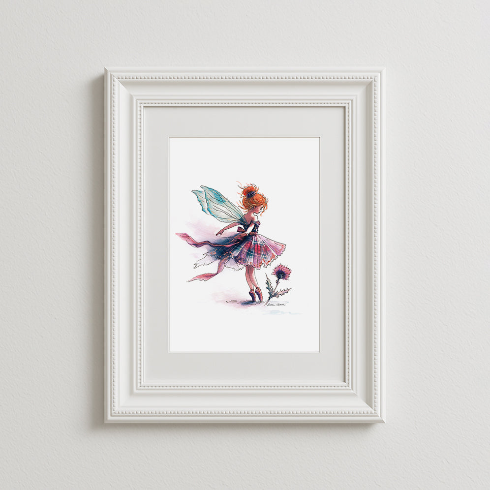 Thistle Fairy Art Print