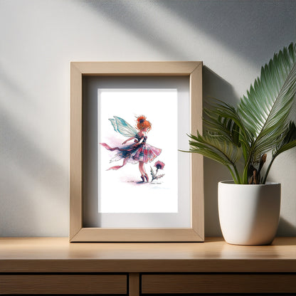 Thistle Fairy Art Print