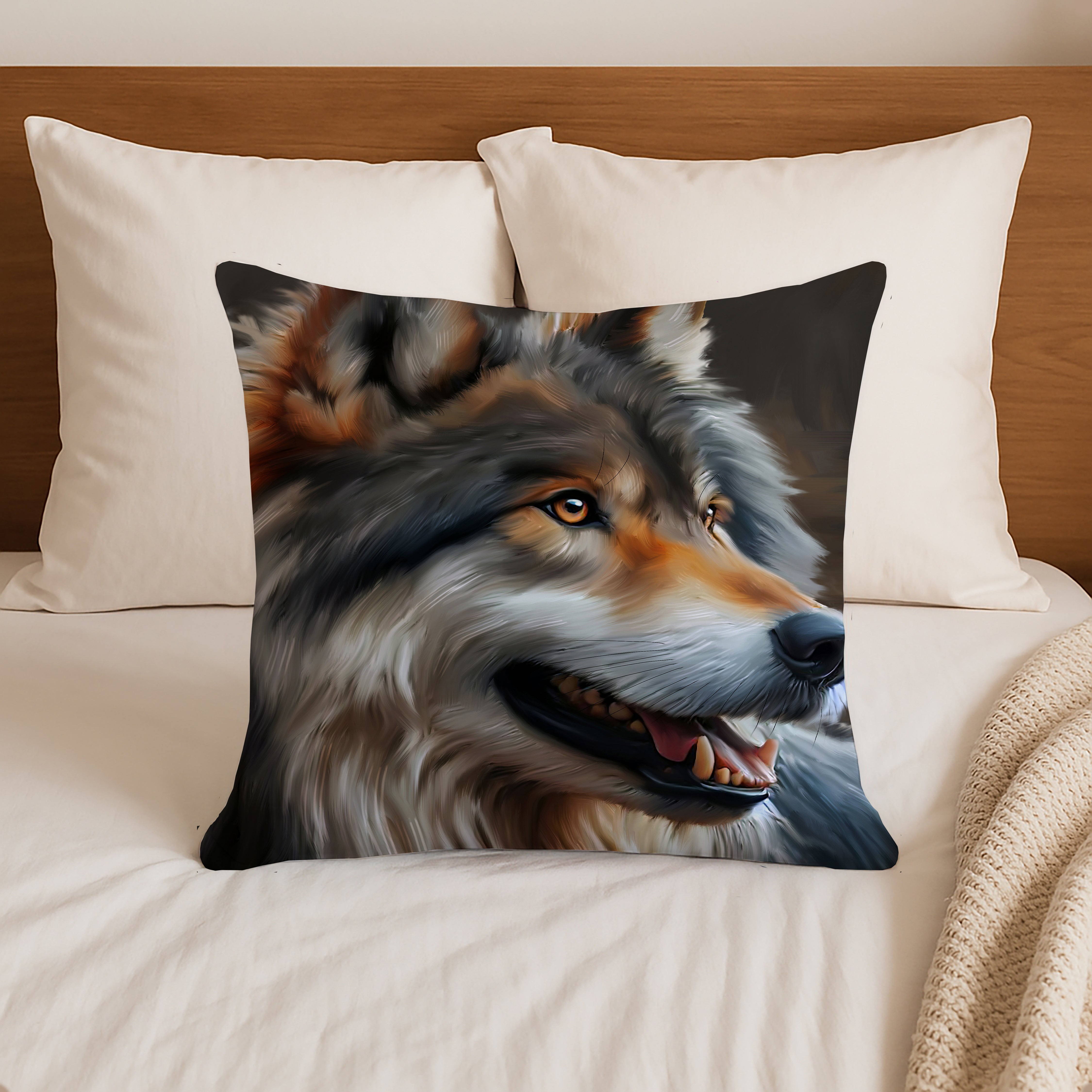Timber Wolf Cushion