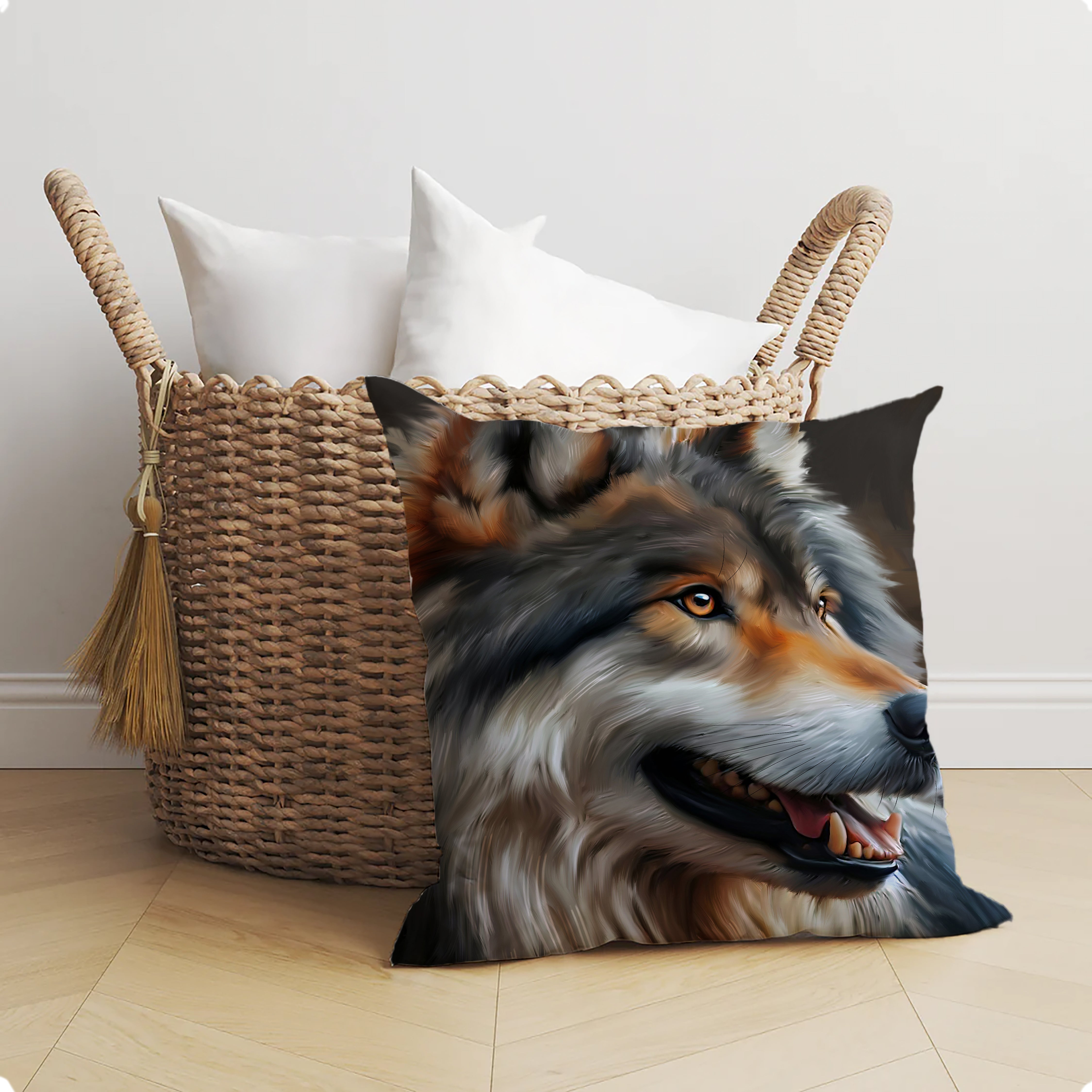 Timber Wolf Cushion