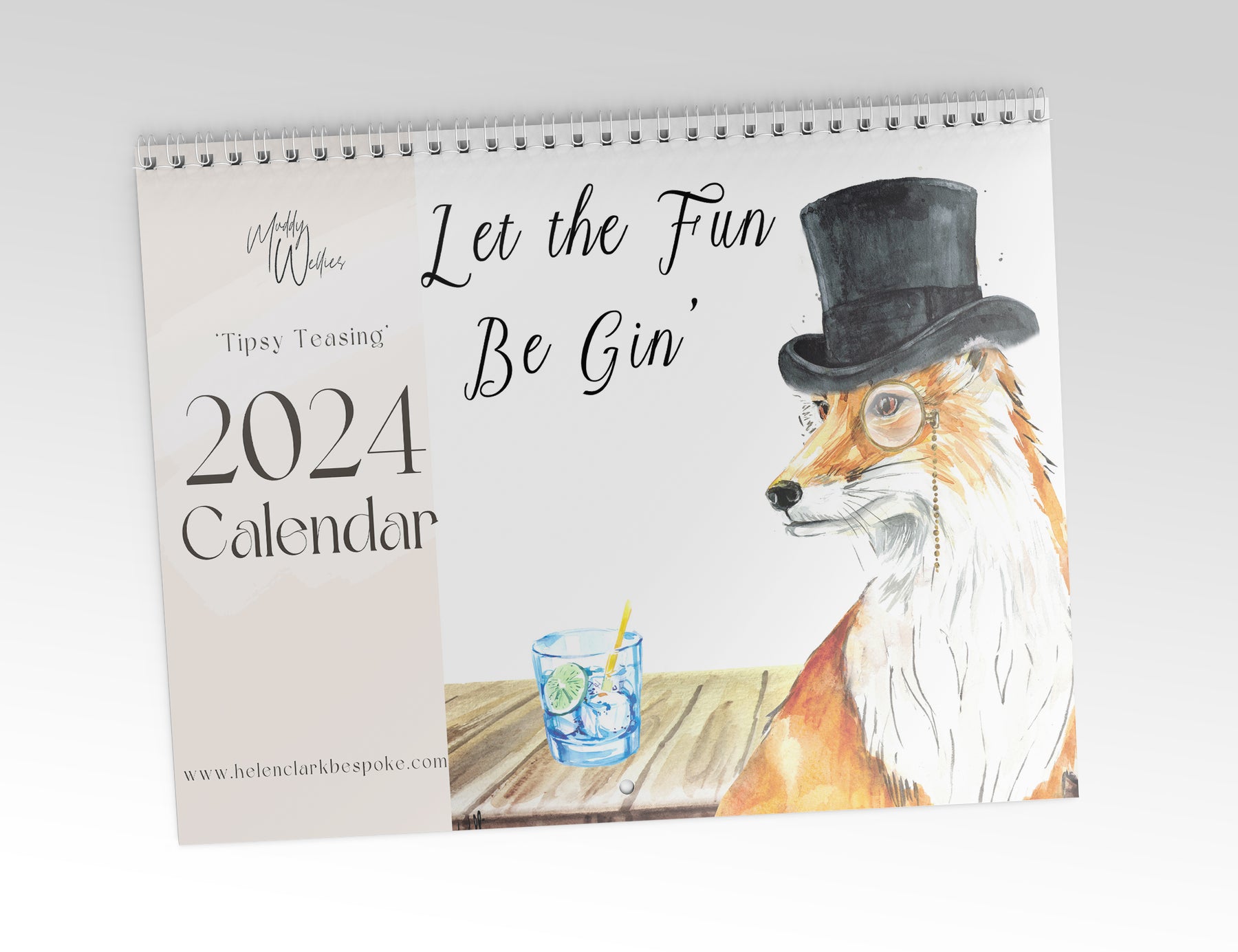 Tipsy Tease 2024 Calendar (pre order) Helen Clark Bespoke