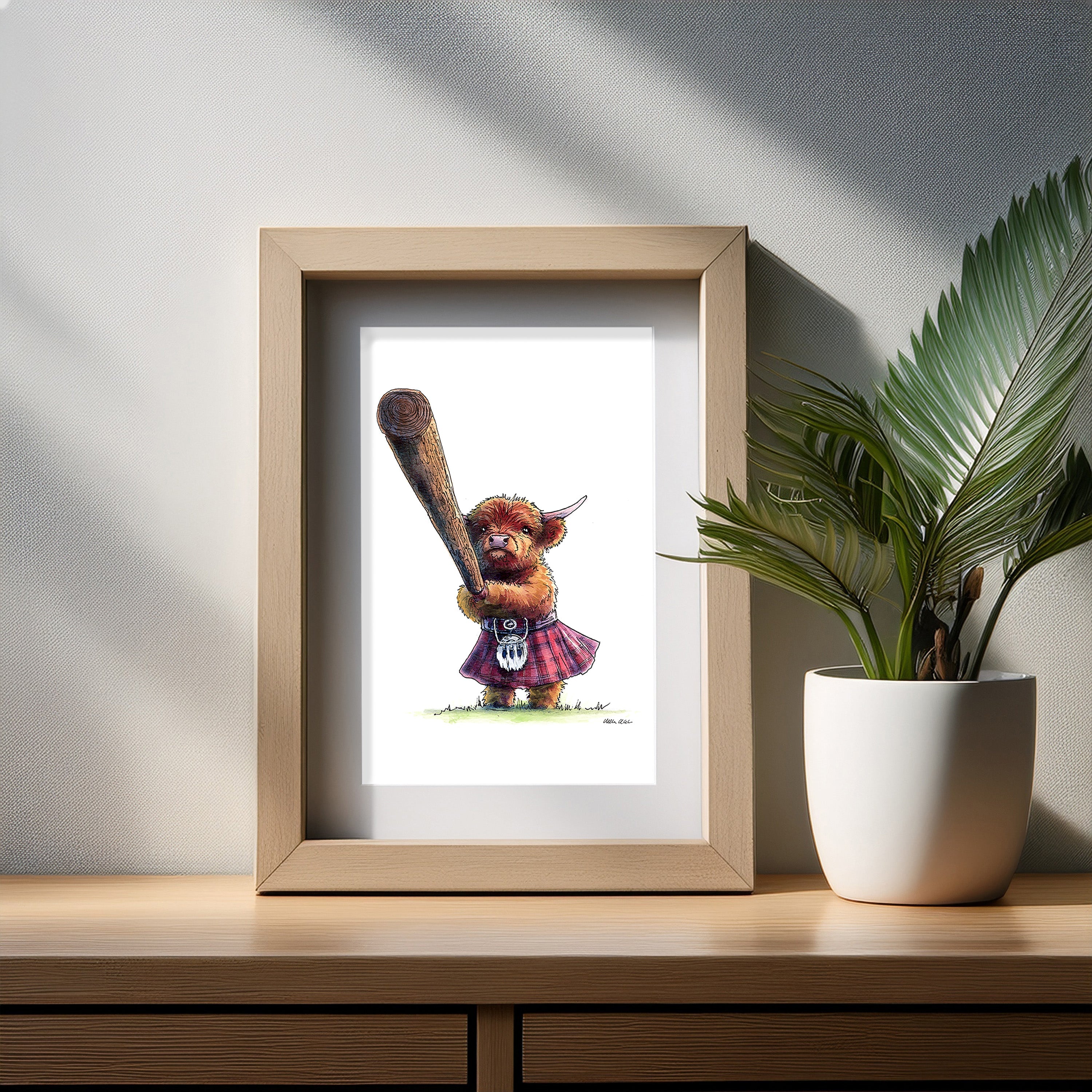 Toss The Caber Art Print