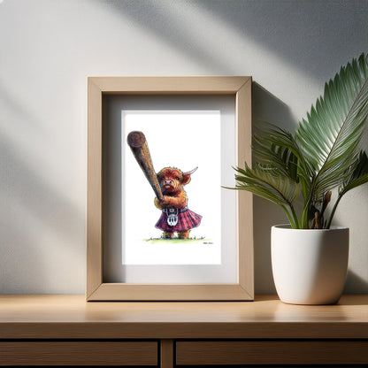 Toss The Caber Art Print