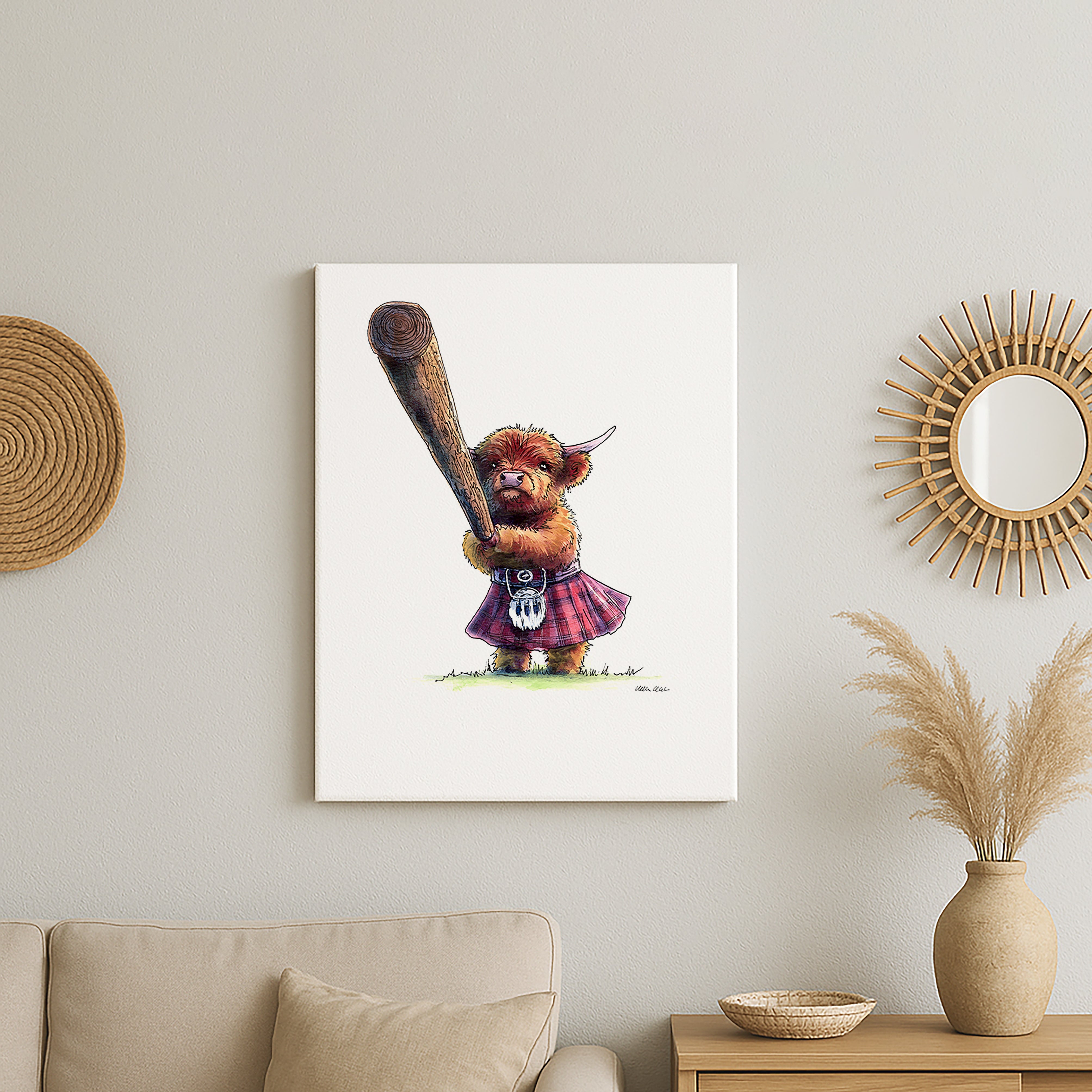 Toss The Caber Canvas