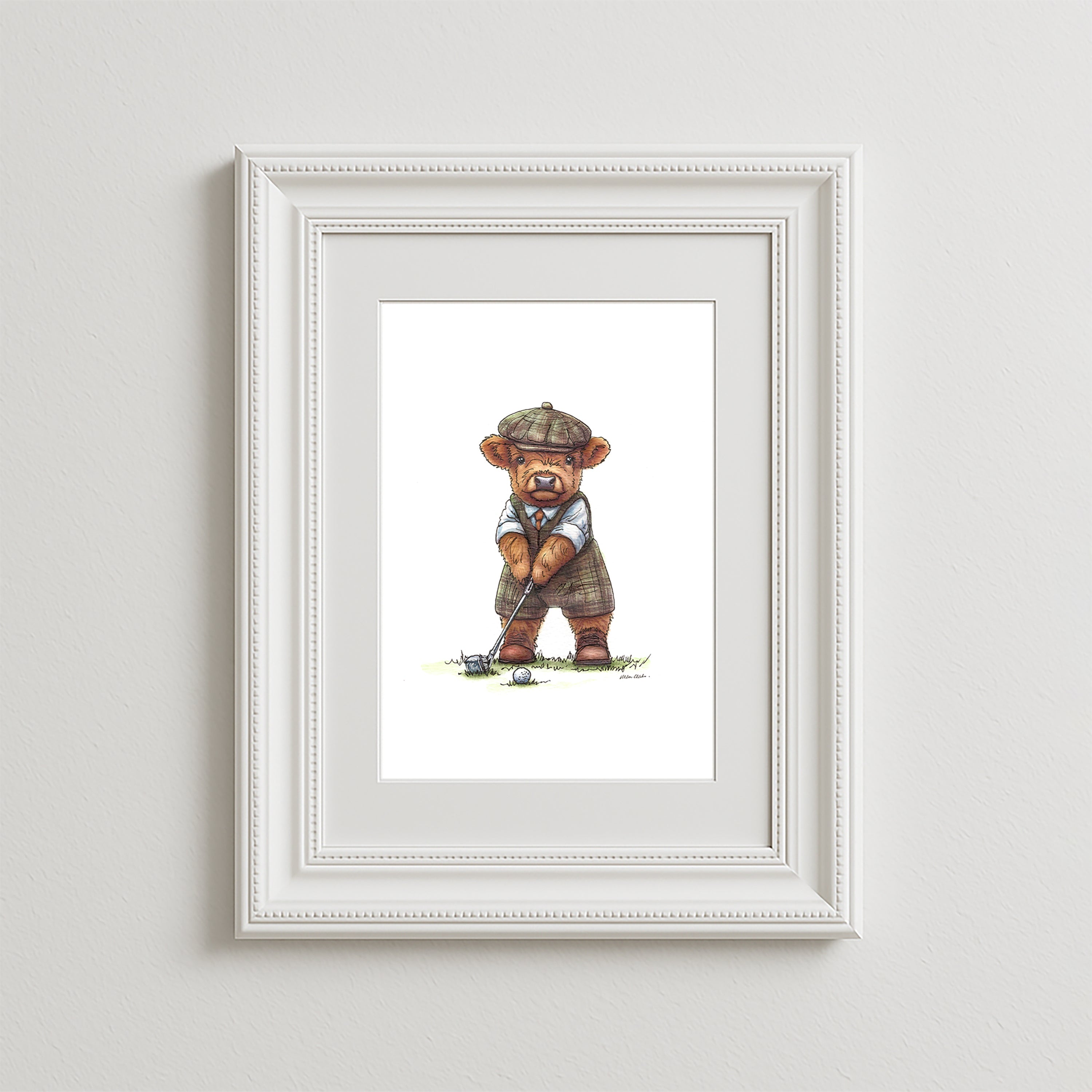 Wee Golfer Art Print