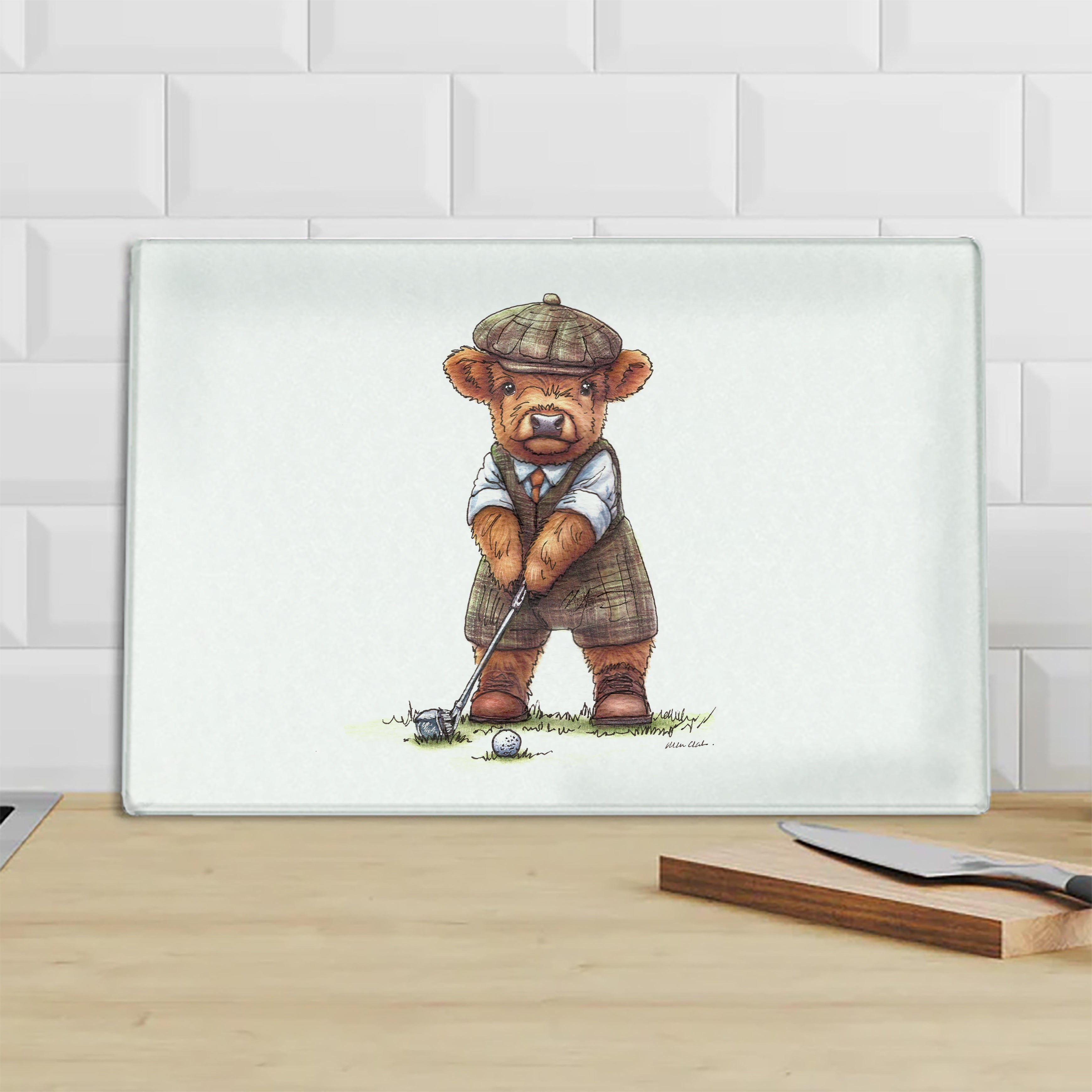Wee Golfer Chopping Board