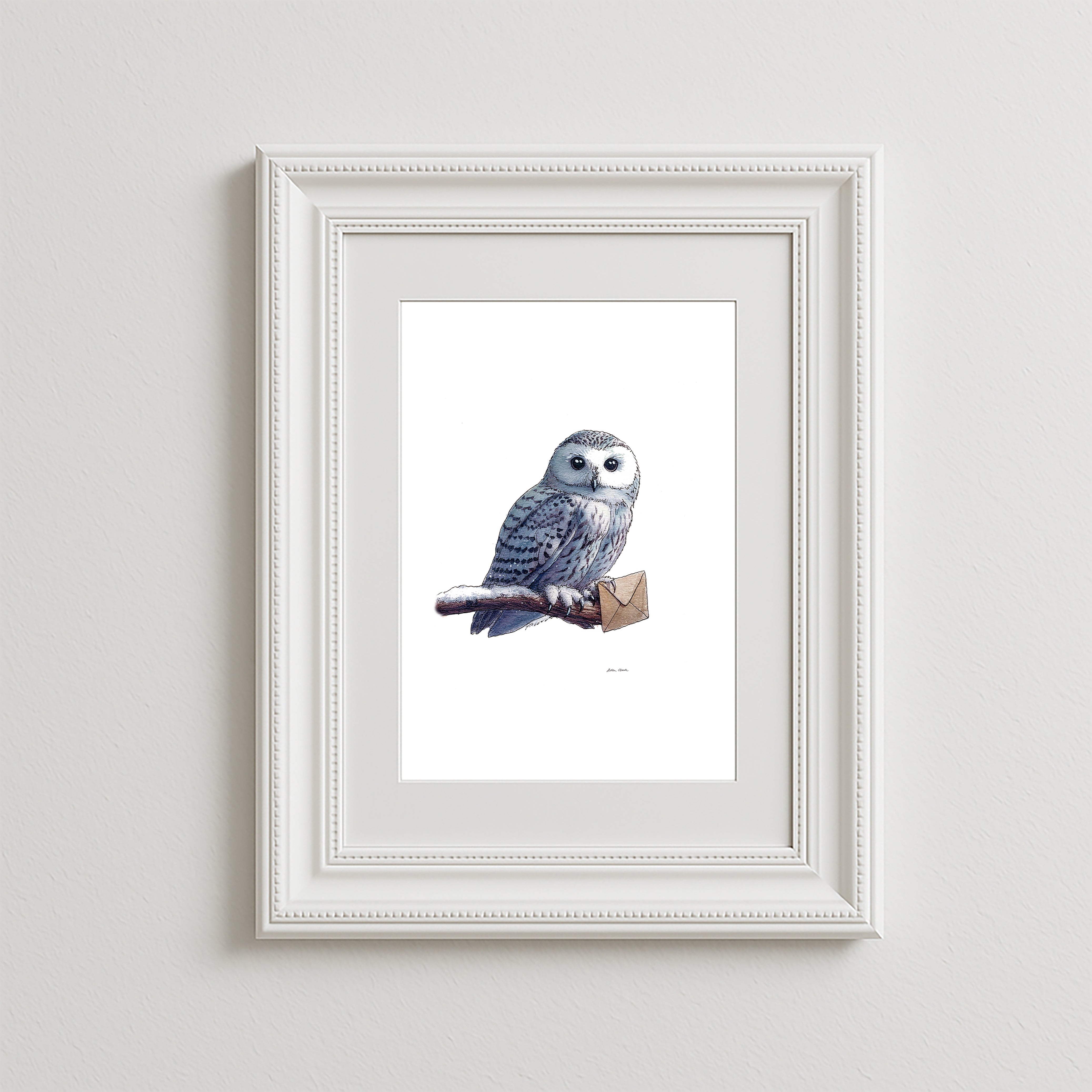 Wee Hedwig Art Print