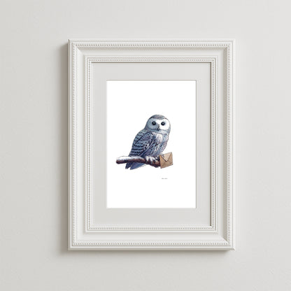 Wee Hedwig Art Print