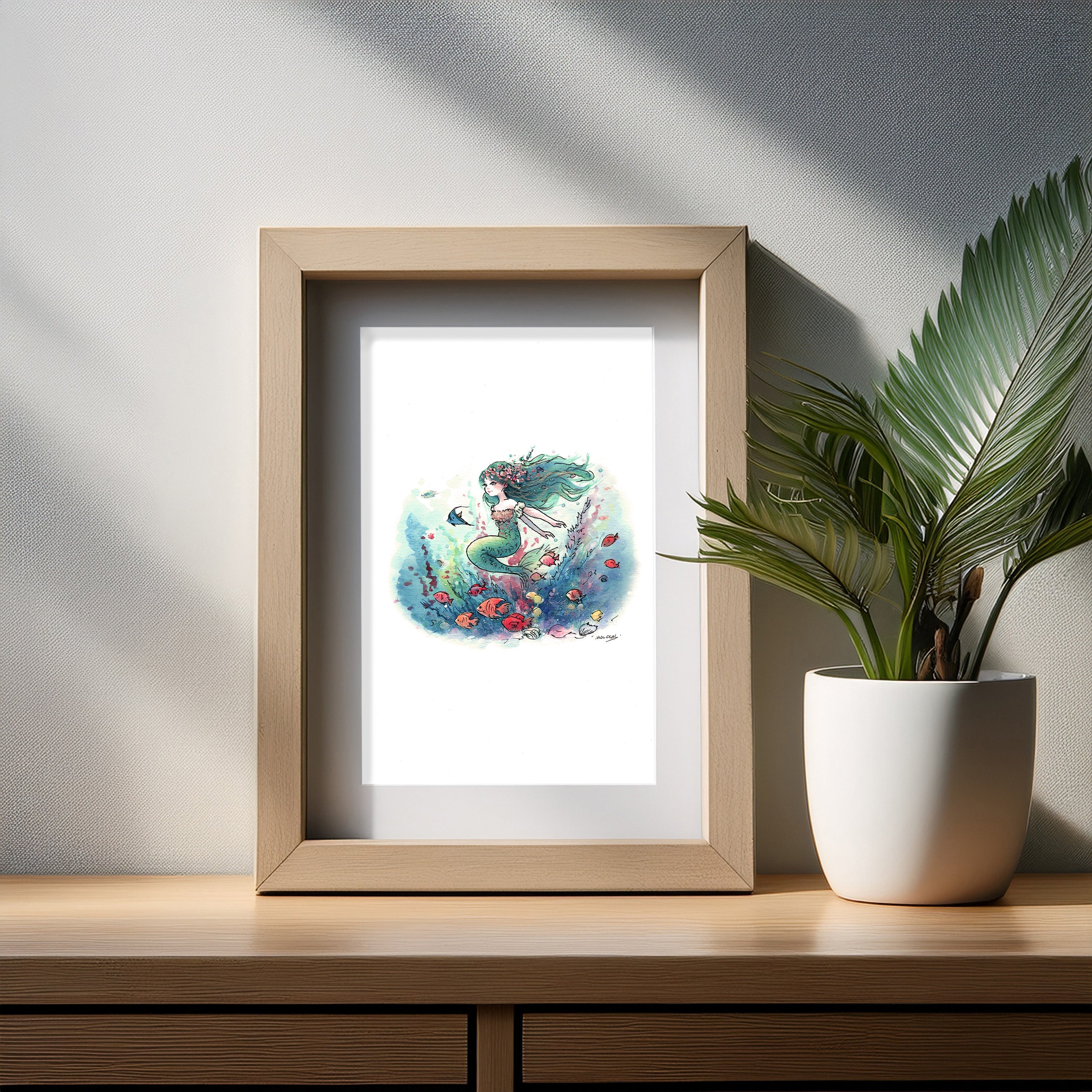 Wee Mermaid Art Print
