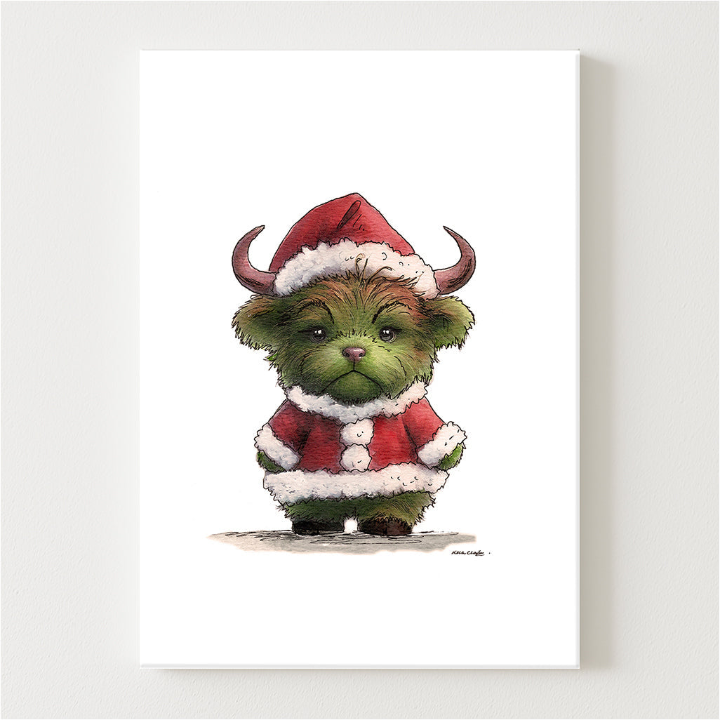 Wee Moo Grinch Canvas