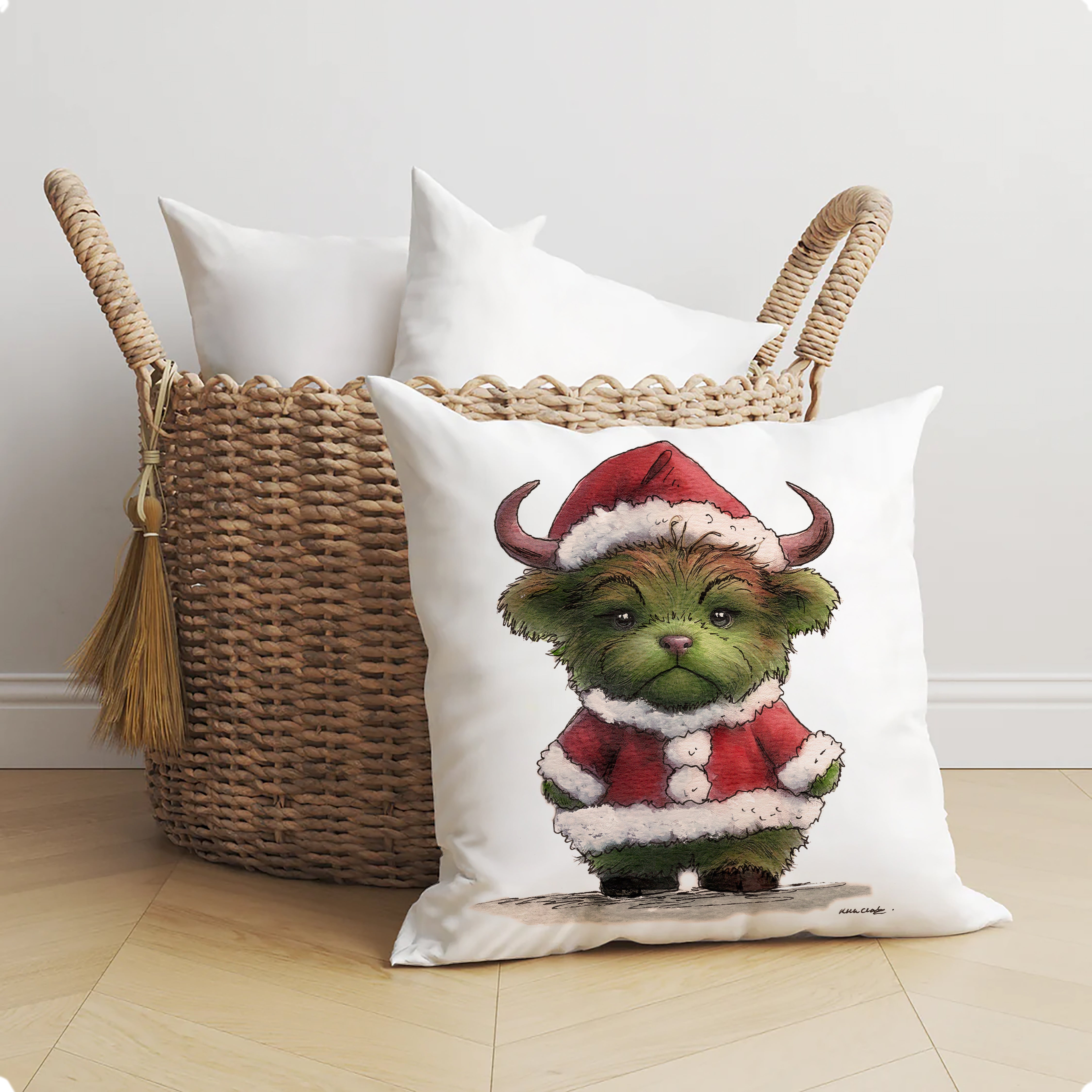 Wee Moo Grinch Cushion