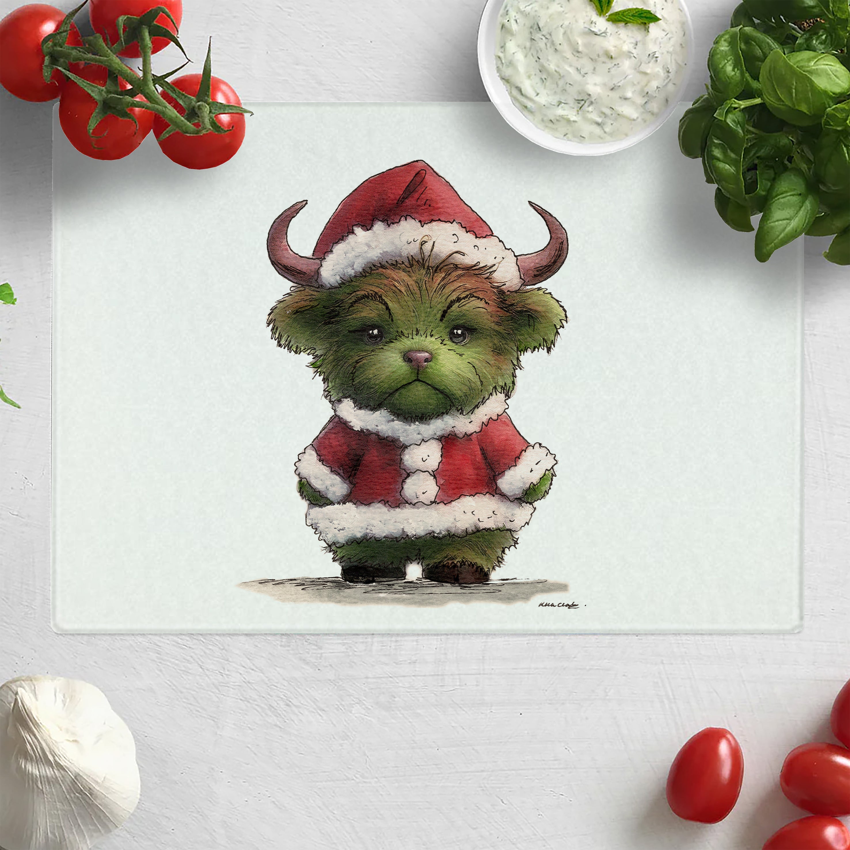 Wee Moo Grinch Chopping Board