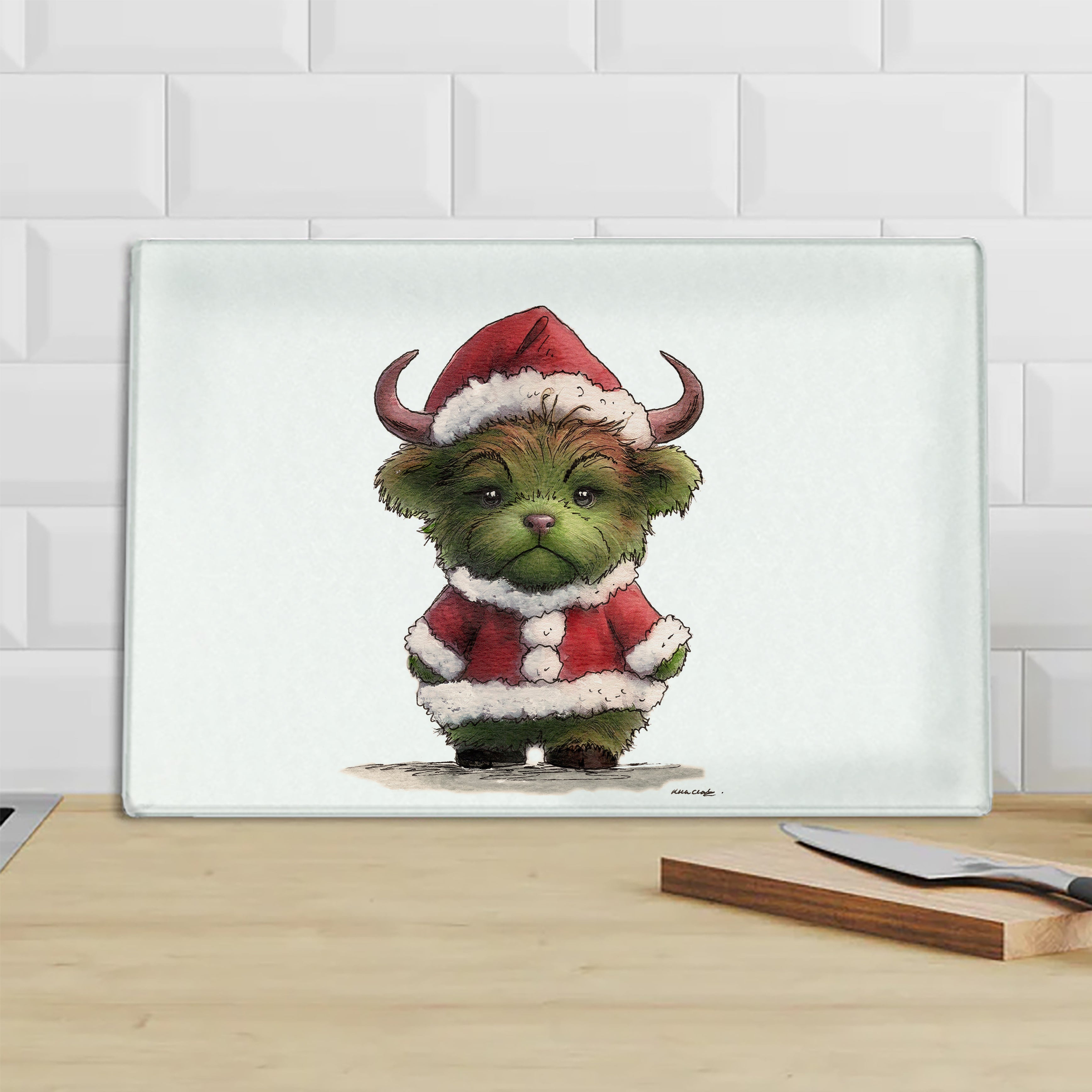 Wee Moo Grinch Chopping Board