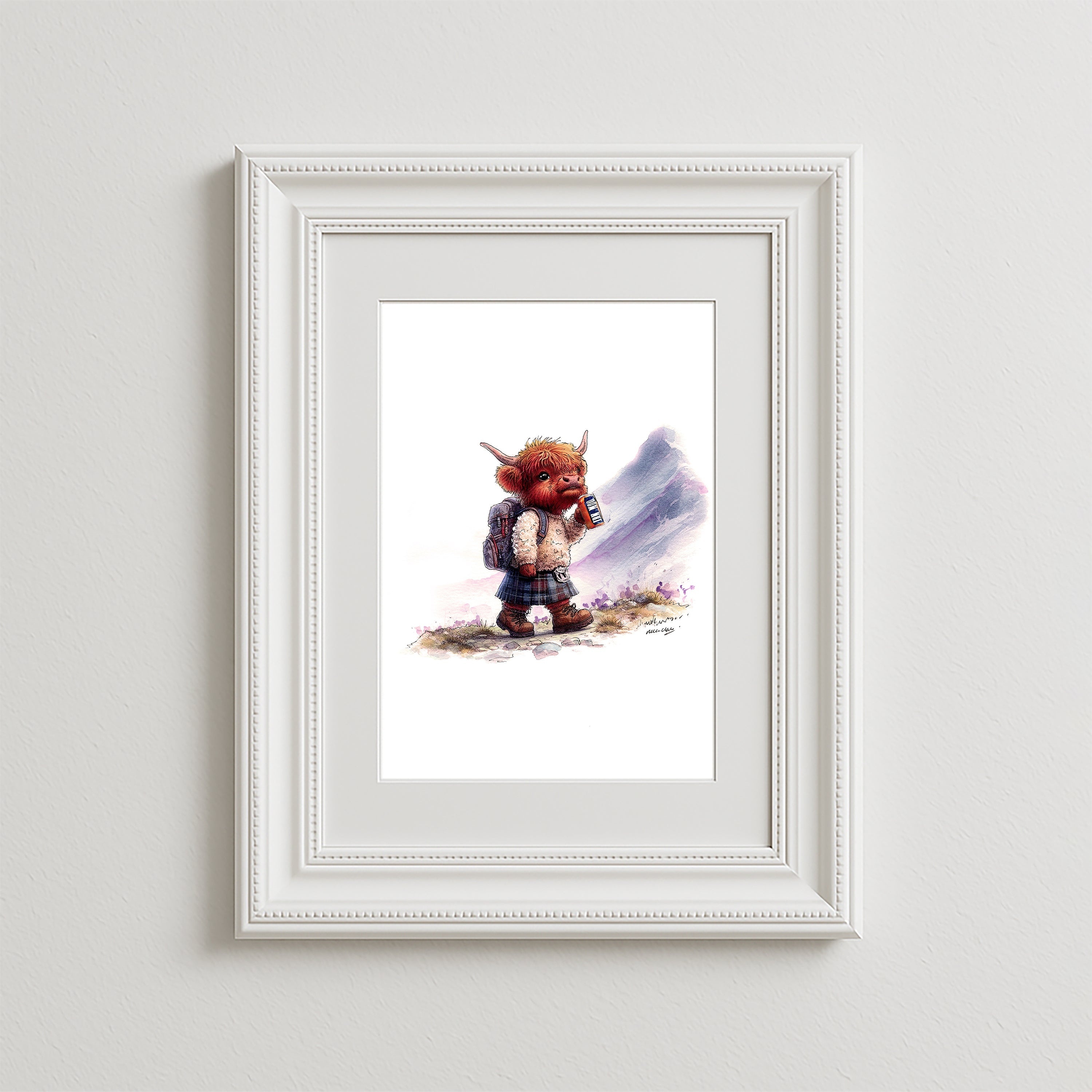 Wee Munro Moo Art Print