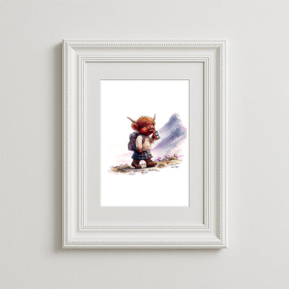Wee Munro Moo Art Print