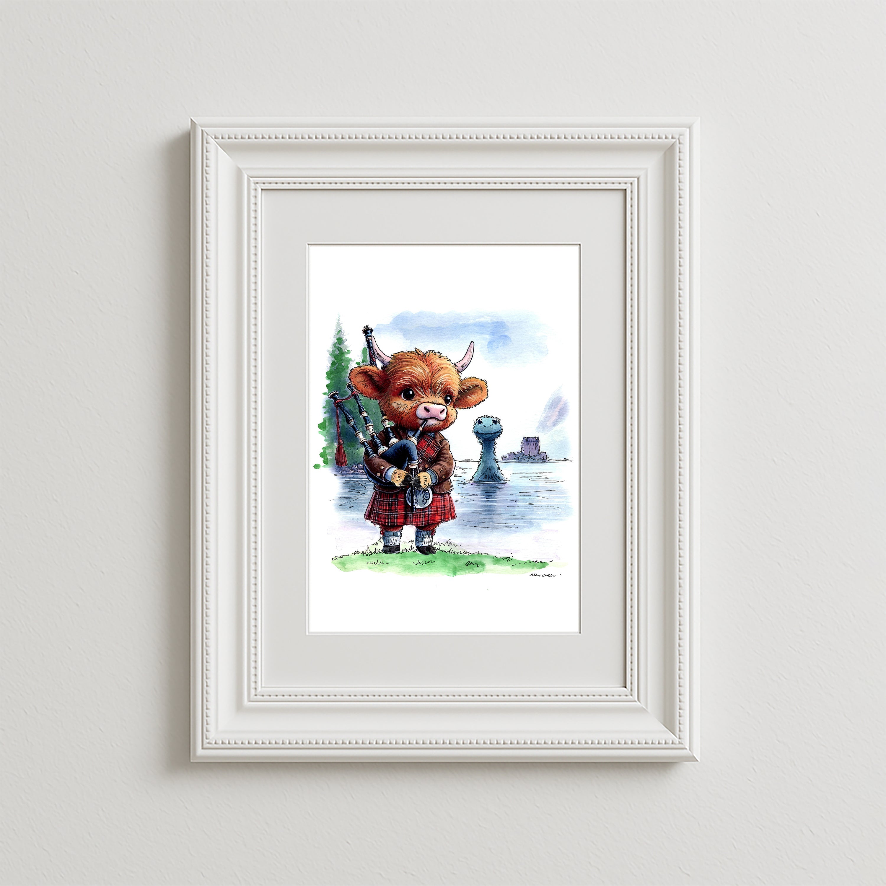Wee Nessie Piper Art Print