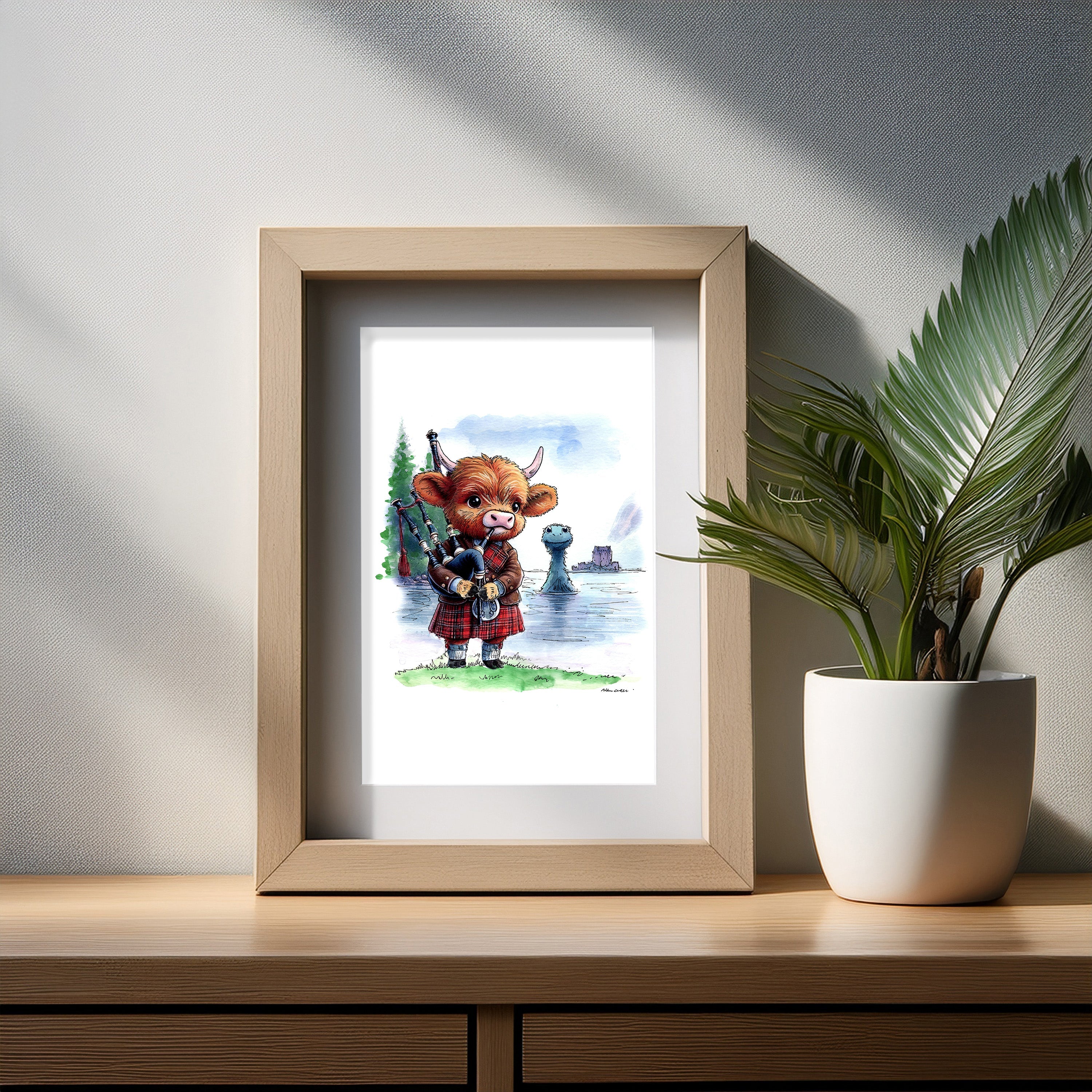 Wee Nessie Piper Art Print