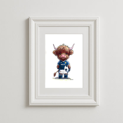 Wee Scotland Footy Moo Art Print