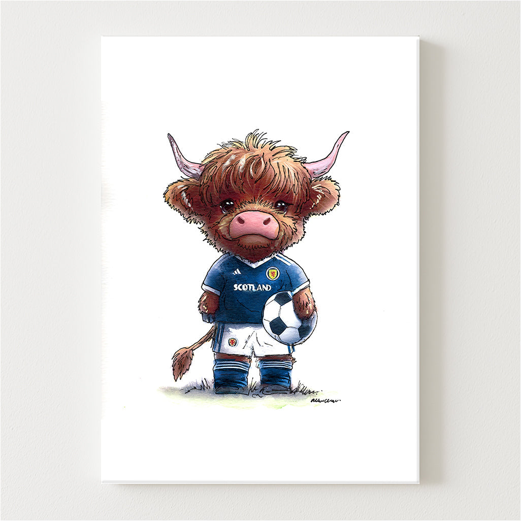 Wee Scotland Footy Moo Canvas