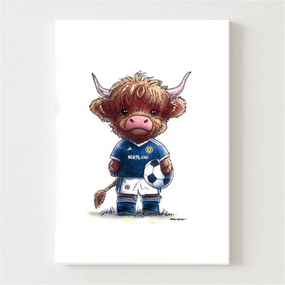 Wee Scotland Footy Moo Canvas