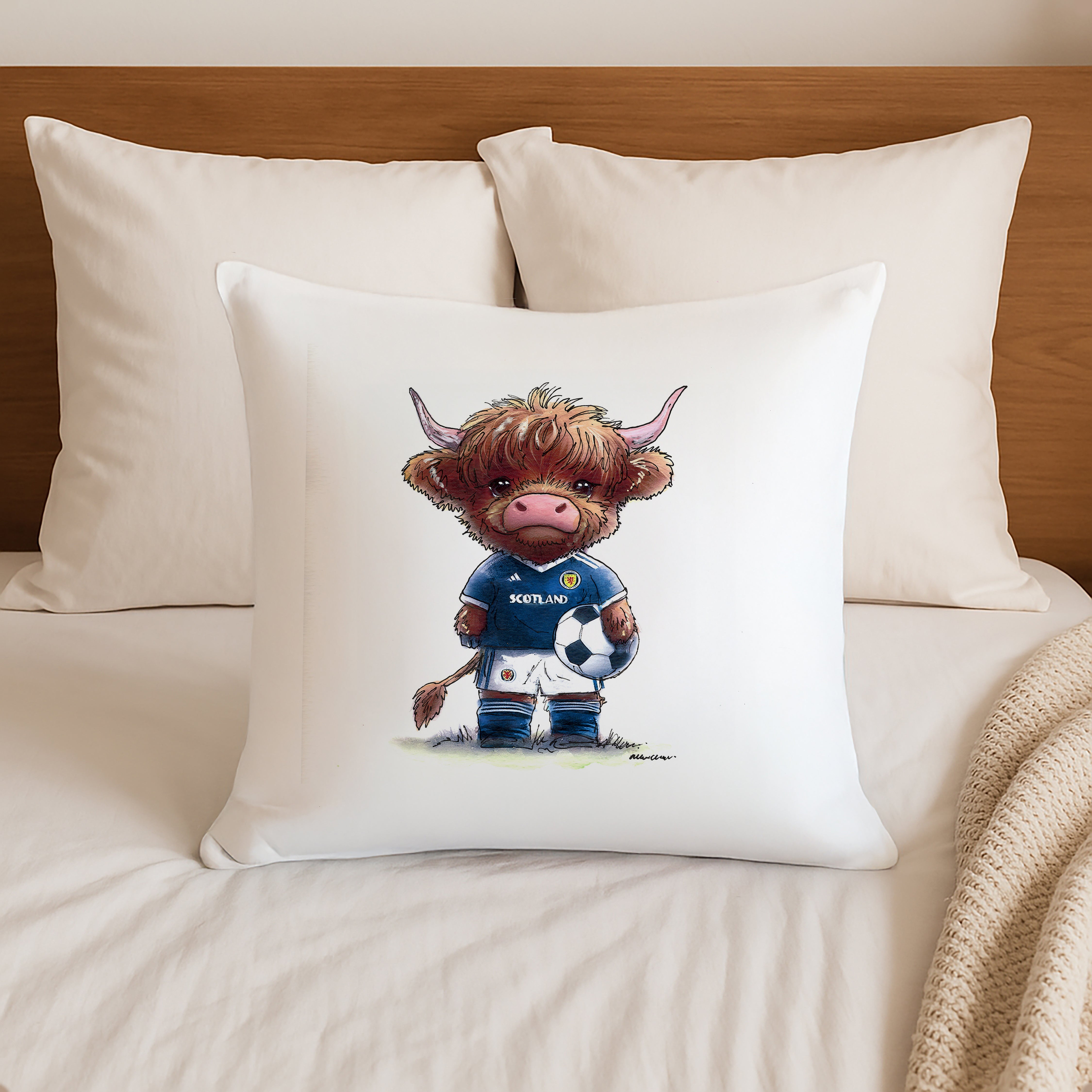 Wee Scotland Footy Moo Cushion