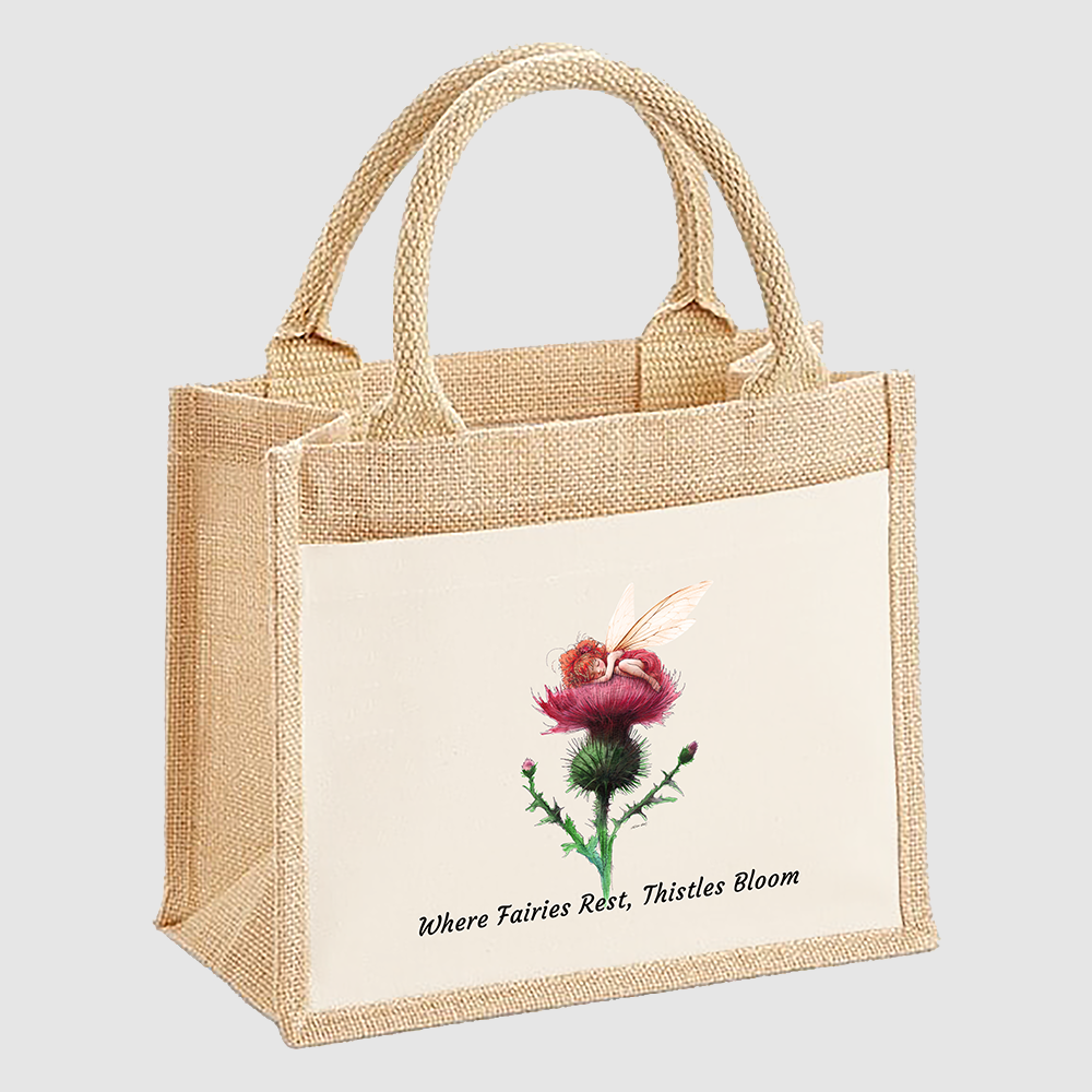 Where Fairies Rest Thistles Bloom Small Tote Bag