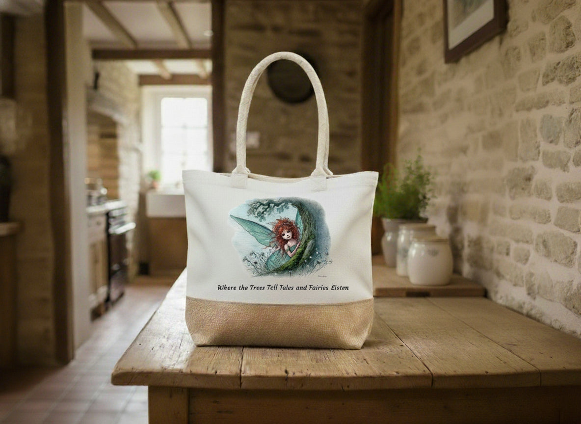 Where the Trees Tell Tales and the Fairies Listen Tote Bag