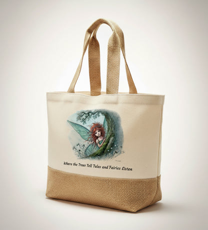 Where the Trees Tell Tales and the Fairies Listen Tote Bag
