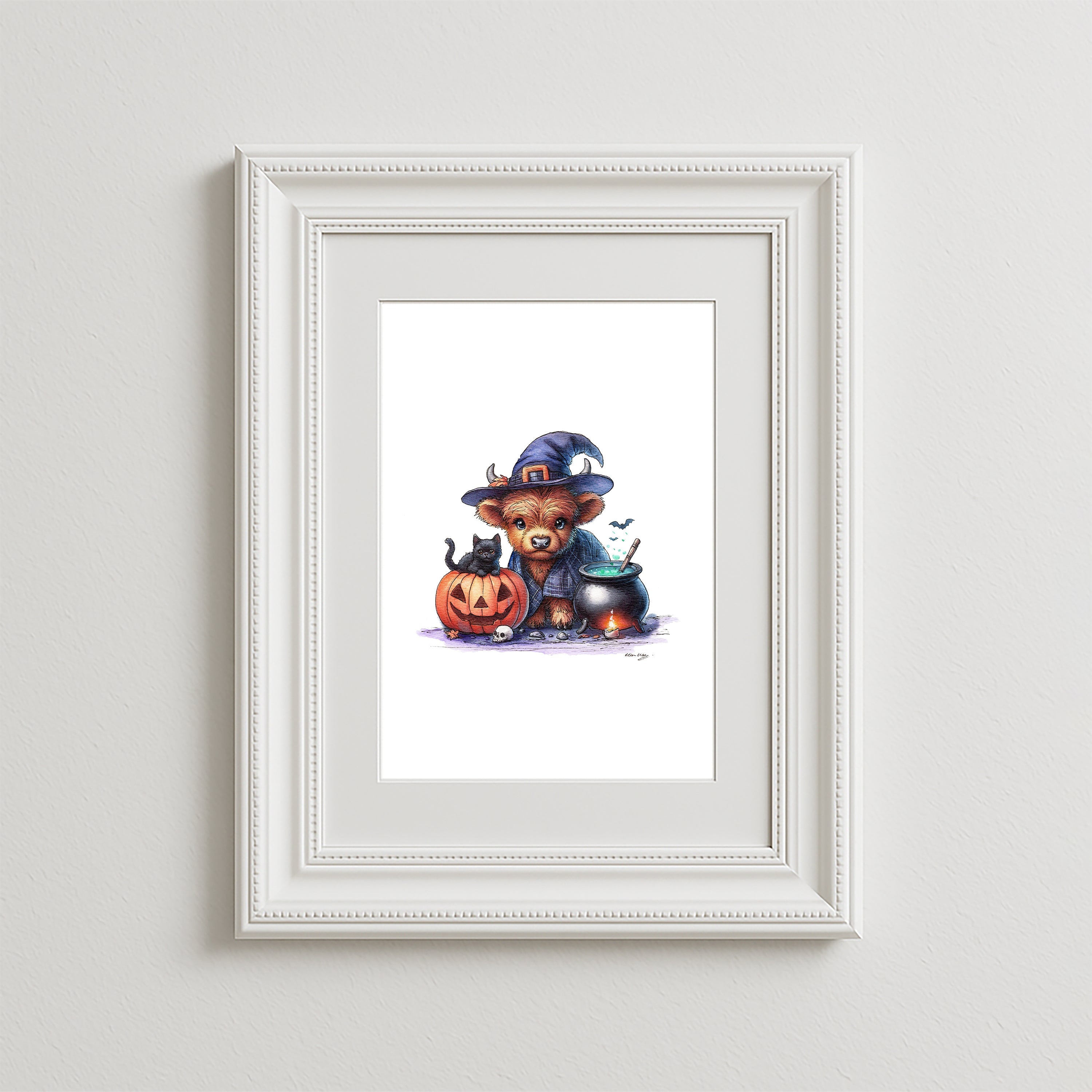Witchy Moo & Her Magical Crew Art Print