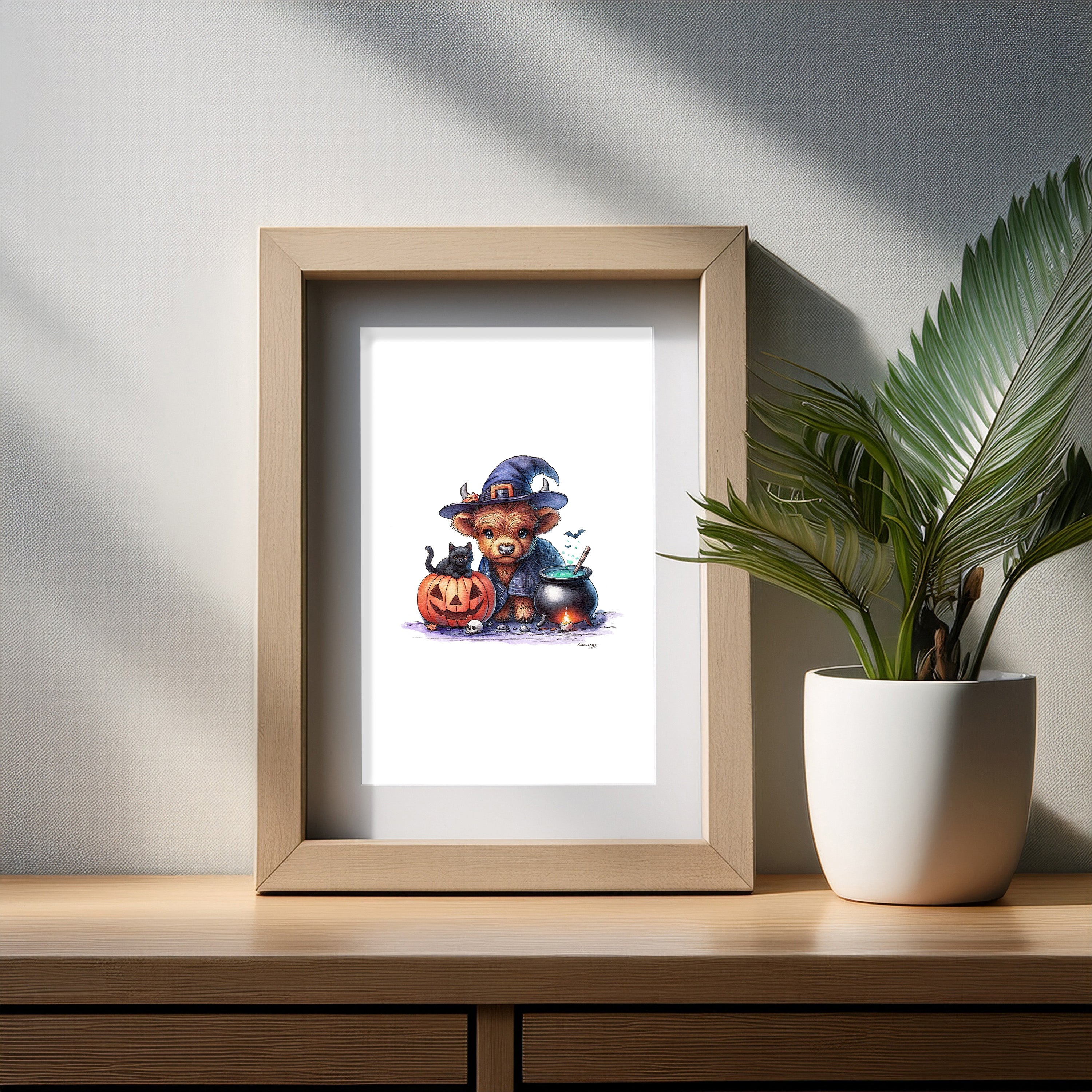 Witchy Moo & Her Magical Crew Art Print