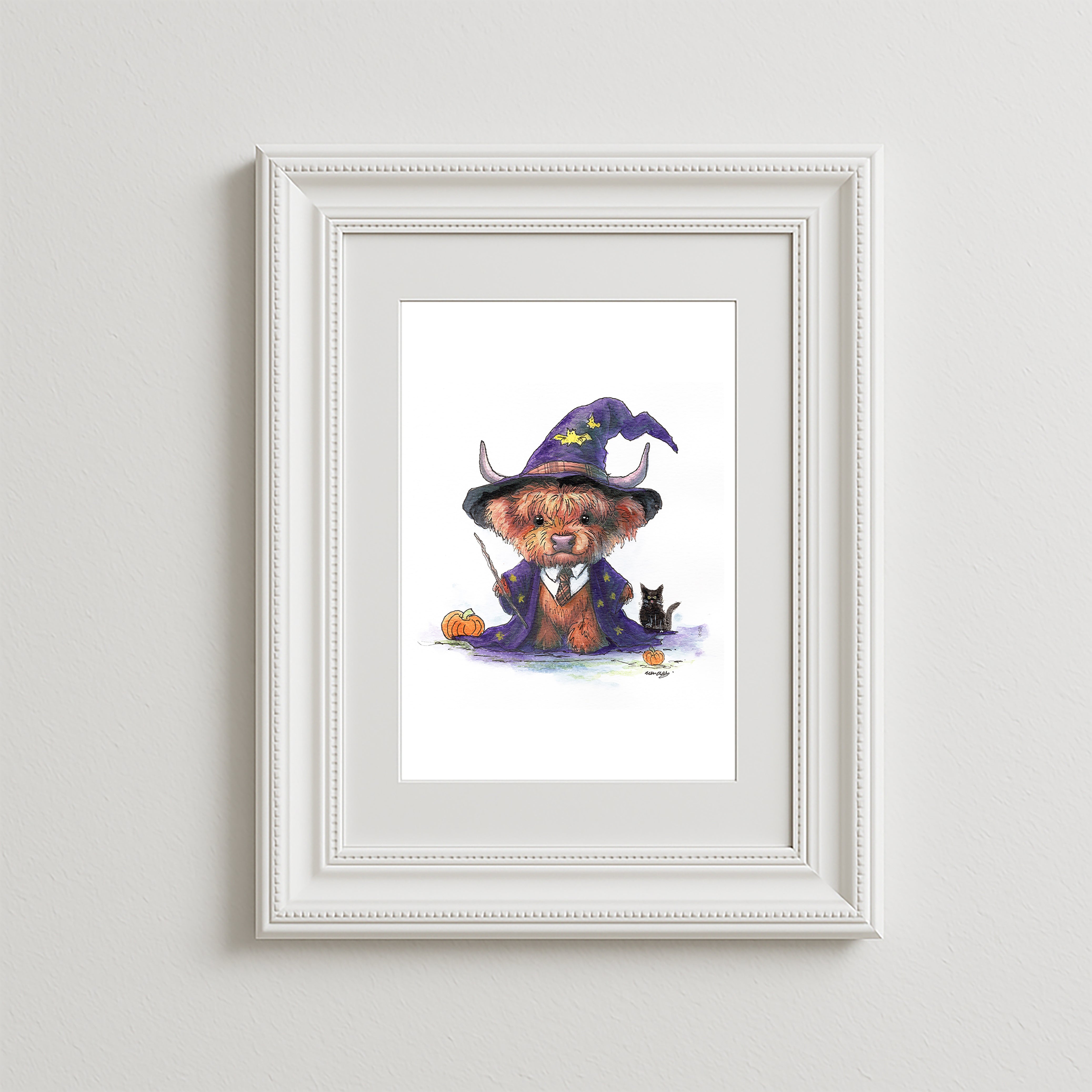 Wizardly Wee Highlander Art Print