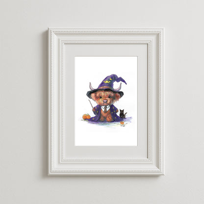 Wizardly Wee Highlander Art Print