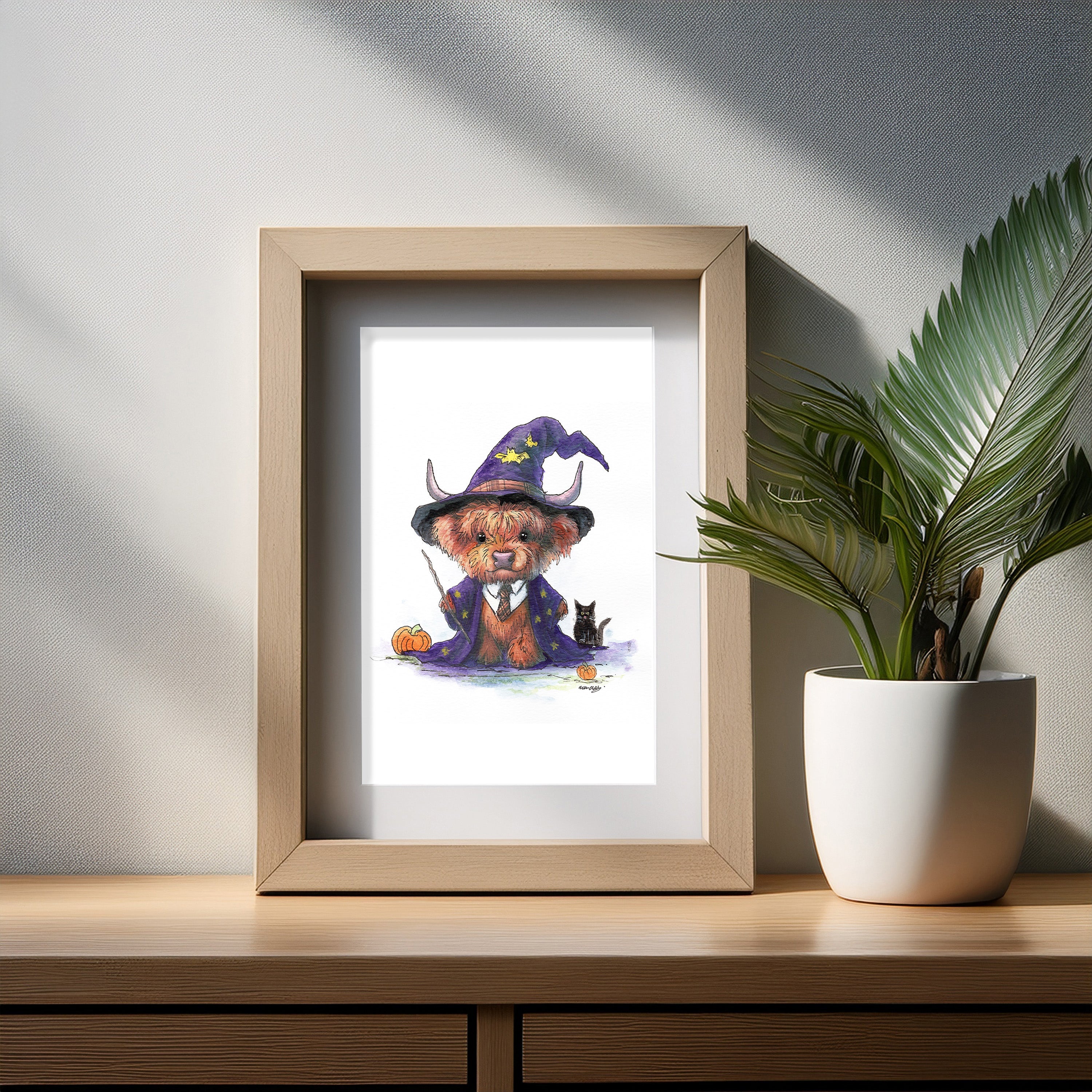 Wizardly Wee Highlander Art Print