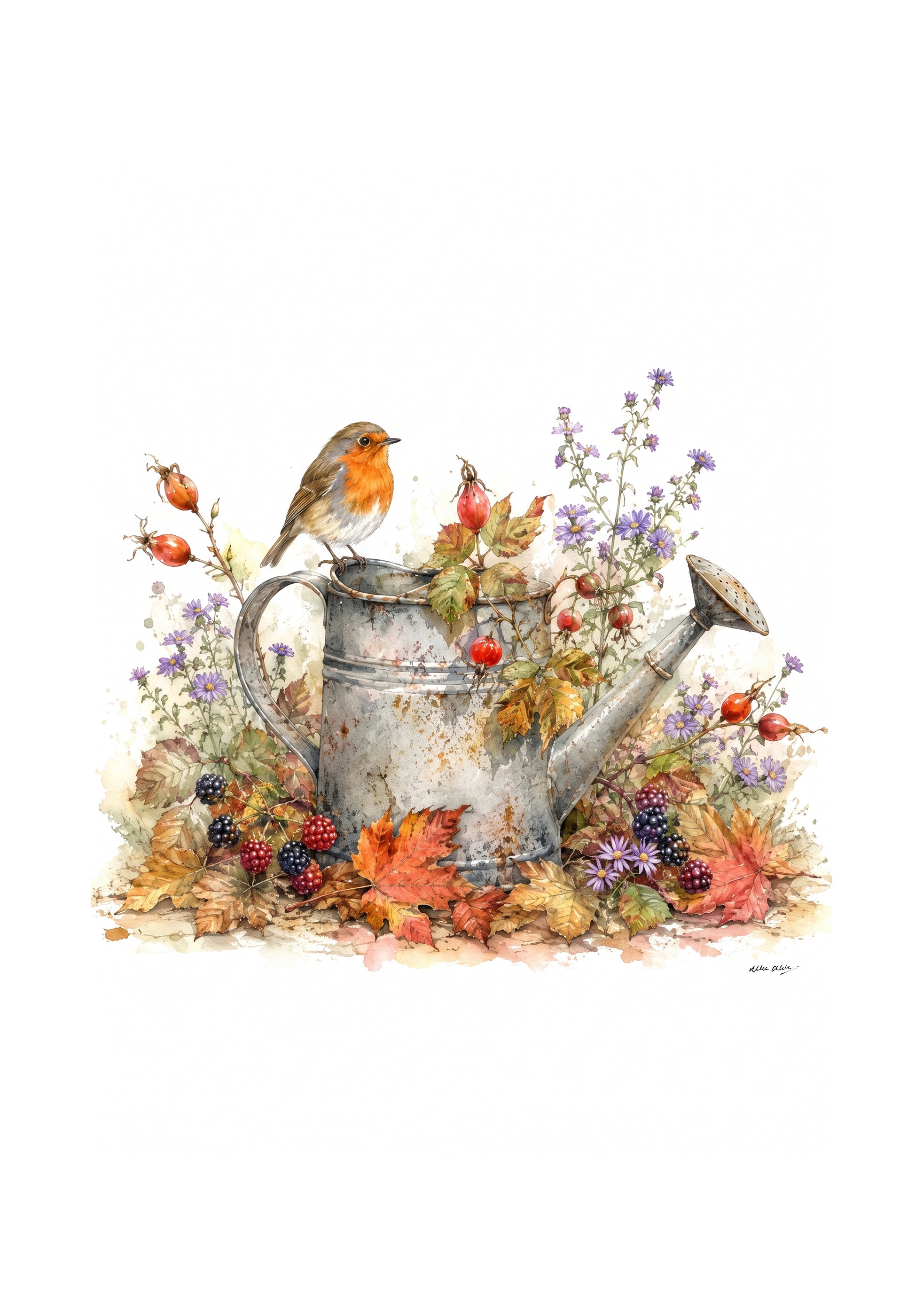Autumn Windfall - Printable Watercolour Art