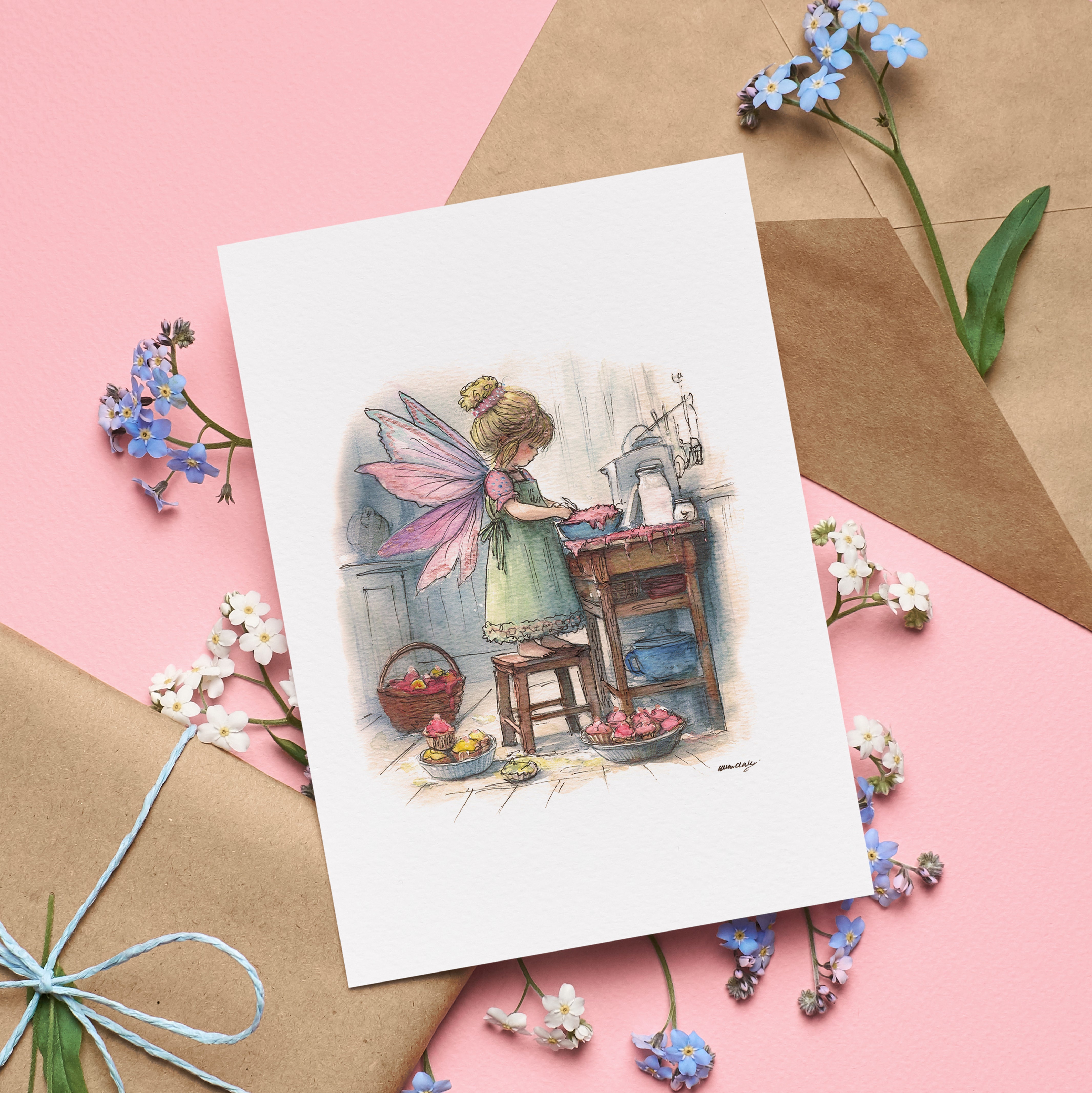Fairy Cake Greetings Card