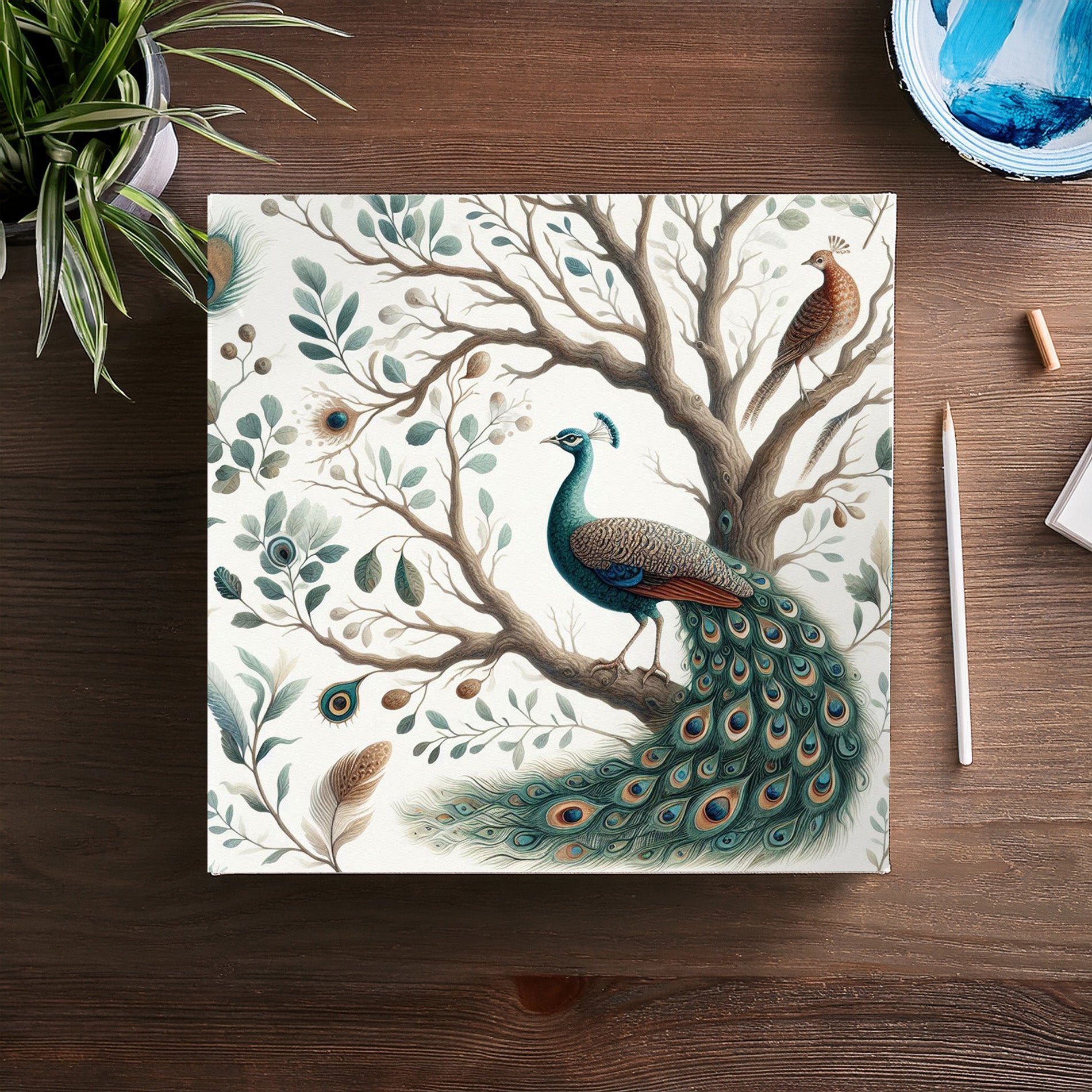 Feathered Tree Canvas