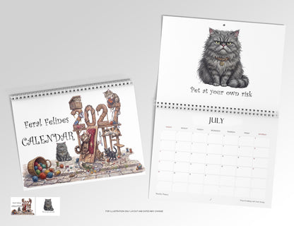 NEW Feral Felines 2027 Calendar limited edition