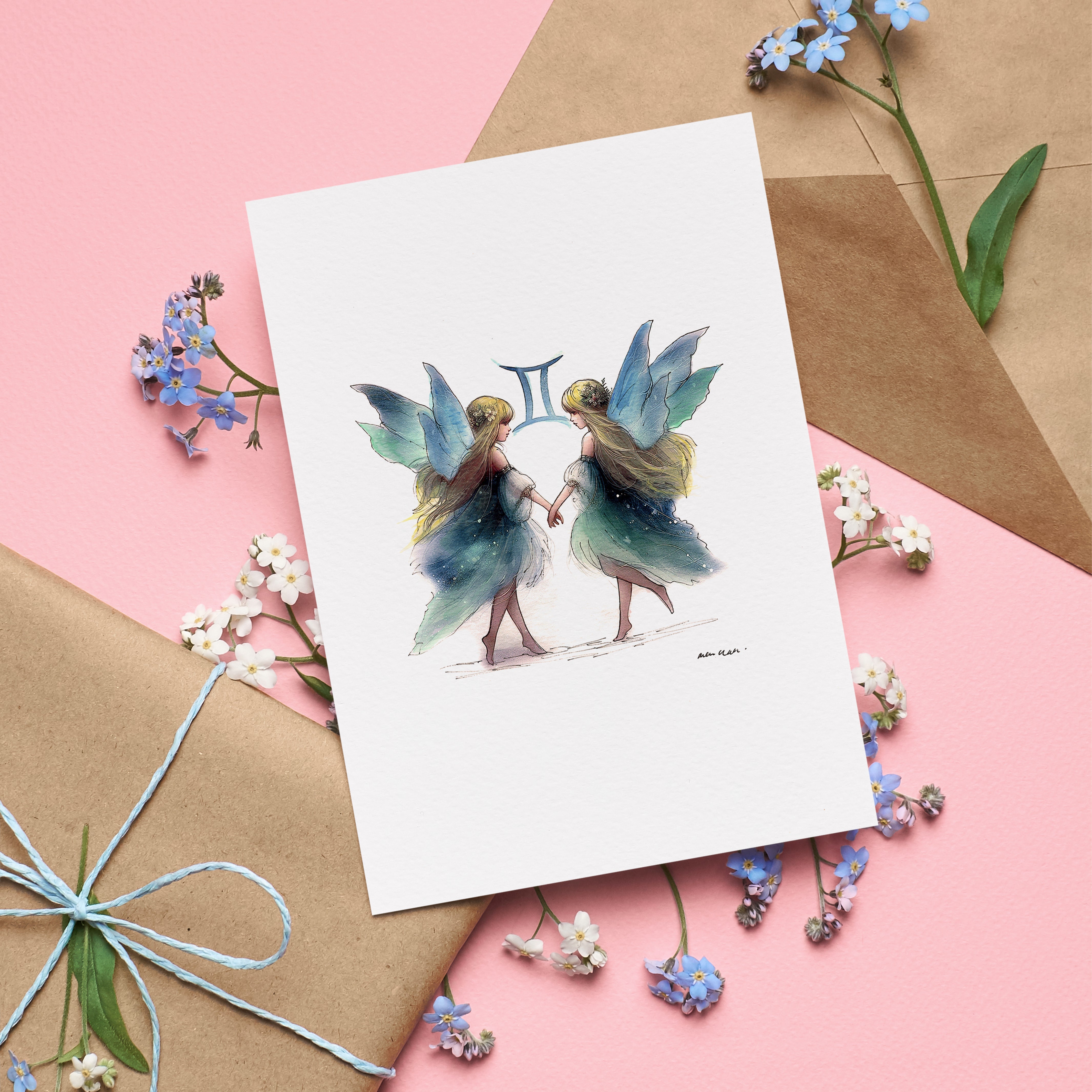 Gemini Greetings Card