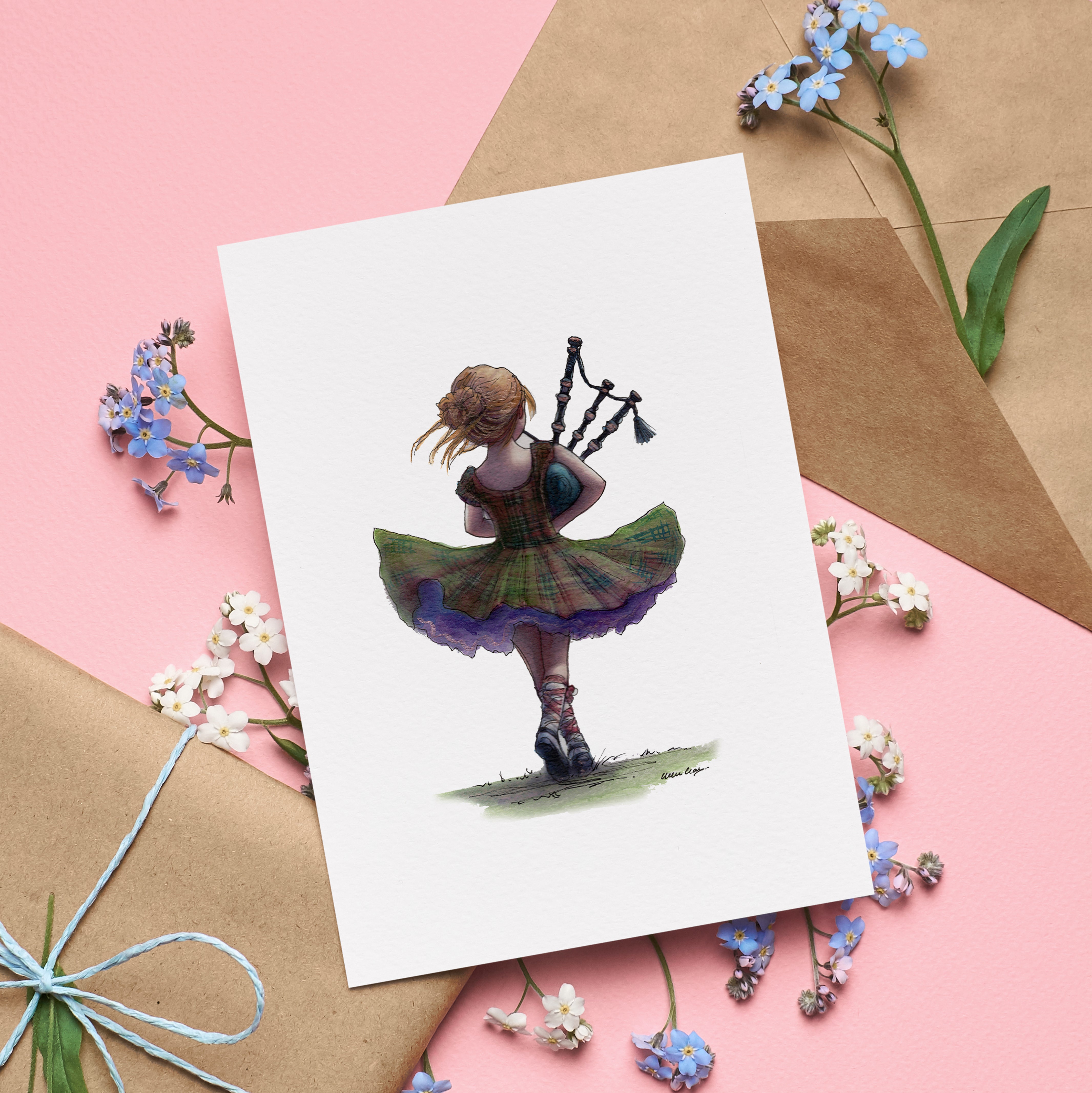 Highland Harmony Greetings Card