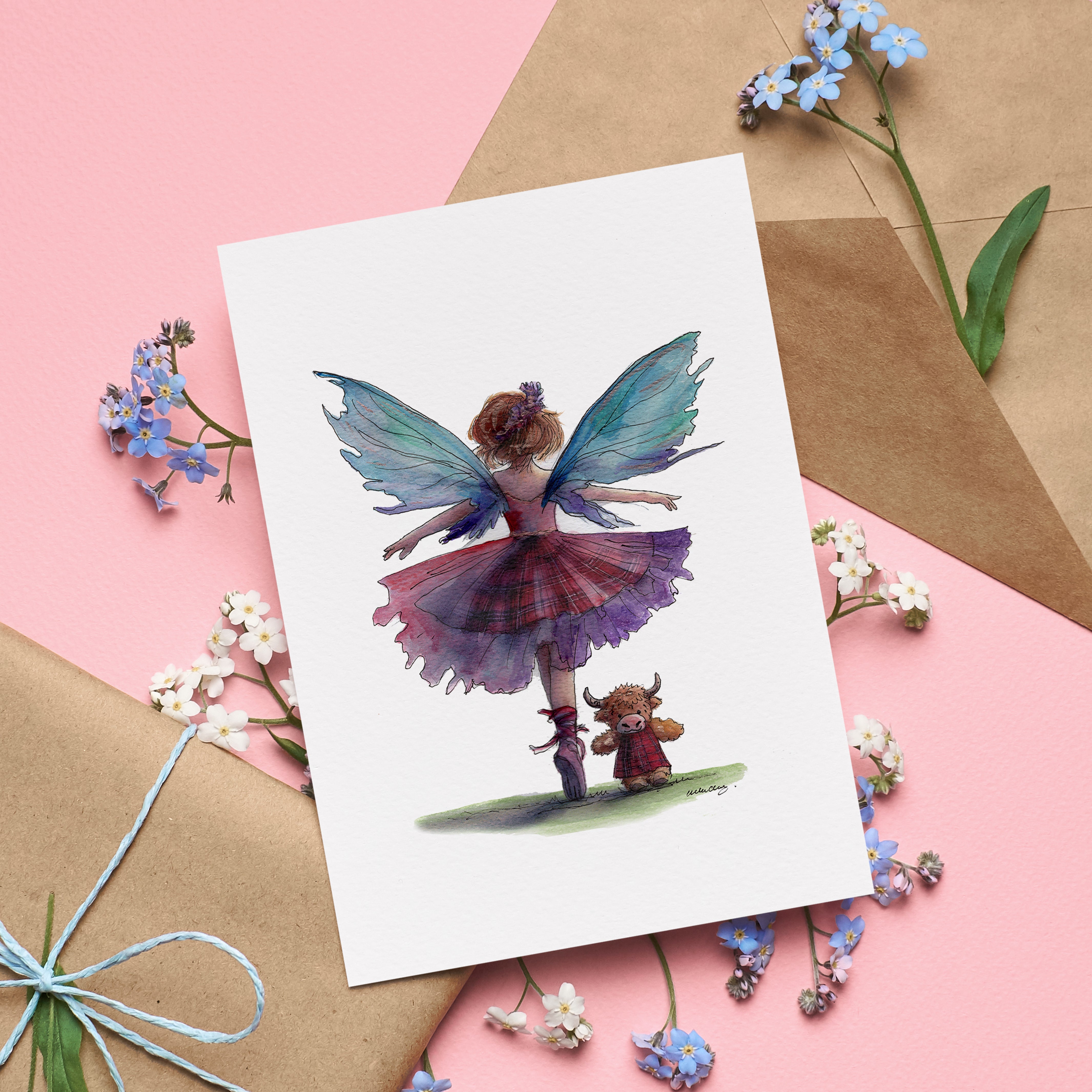 Highland Jig Greetings Card
