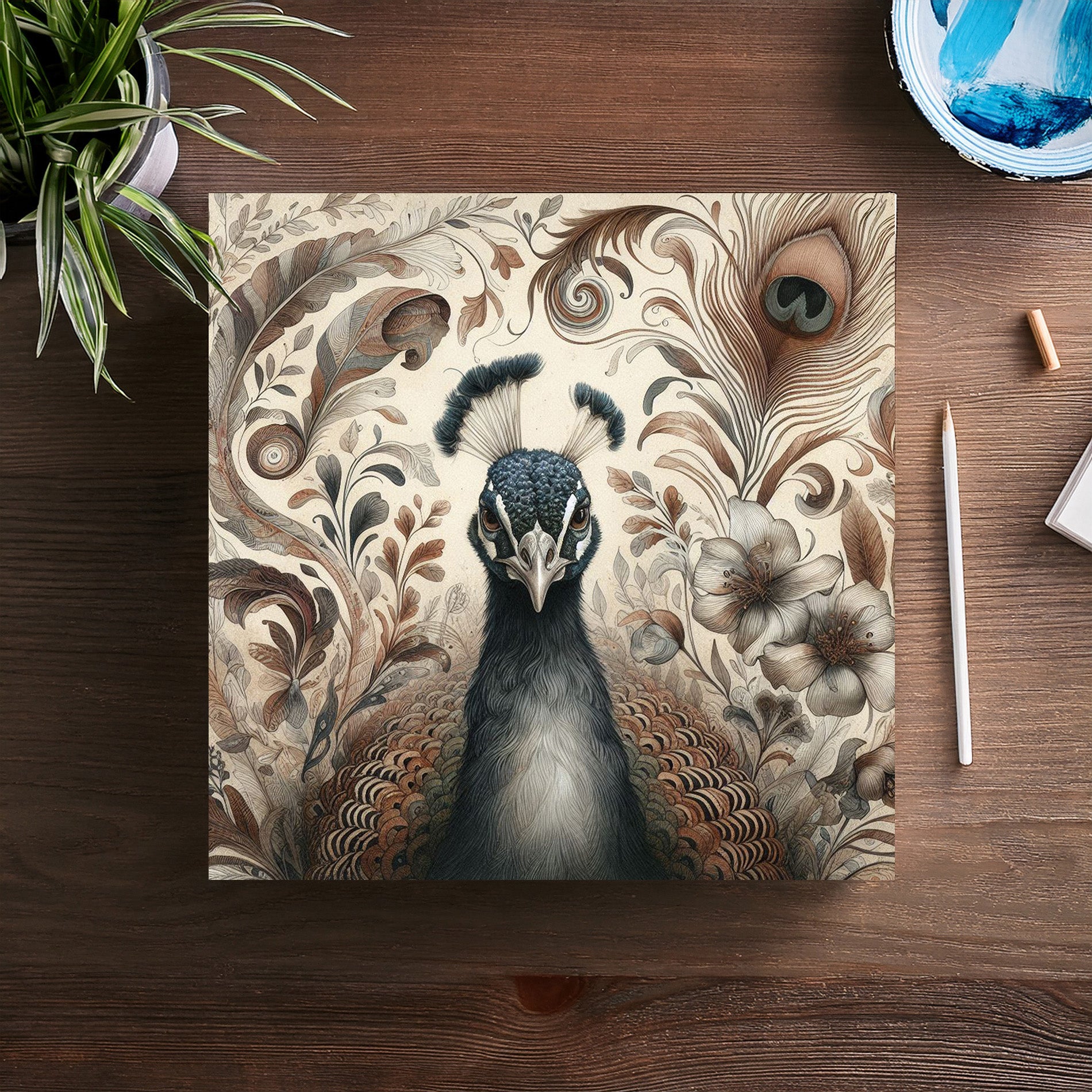 Indian Blue Canvas