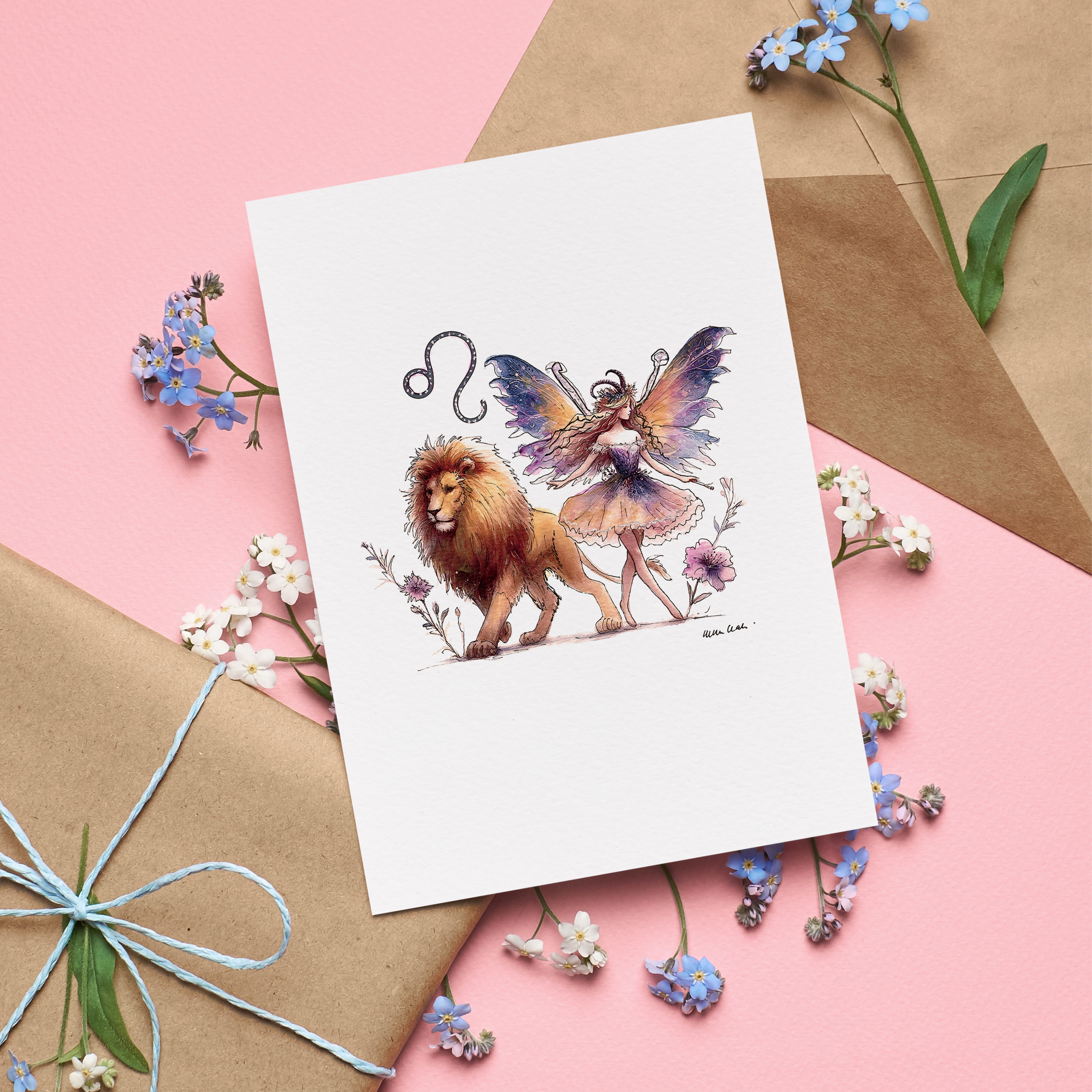 Leo Greetings Card