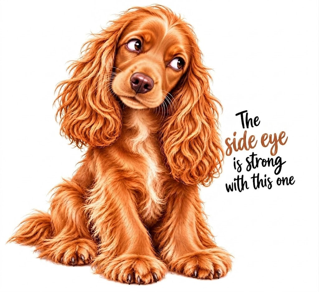 The Side Eye Ginger Cocker Tote Bag