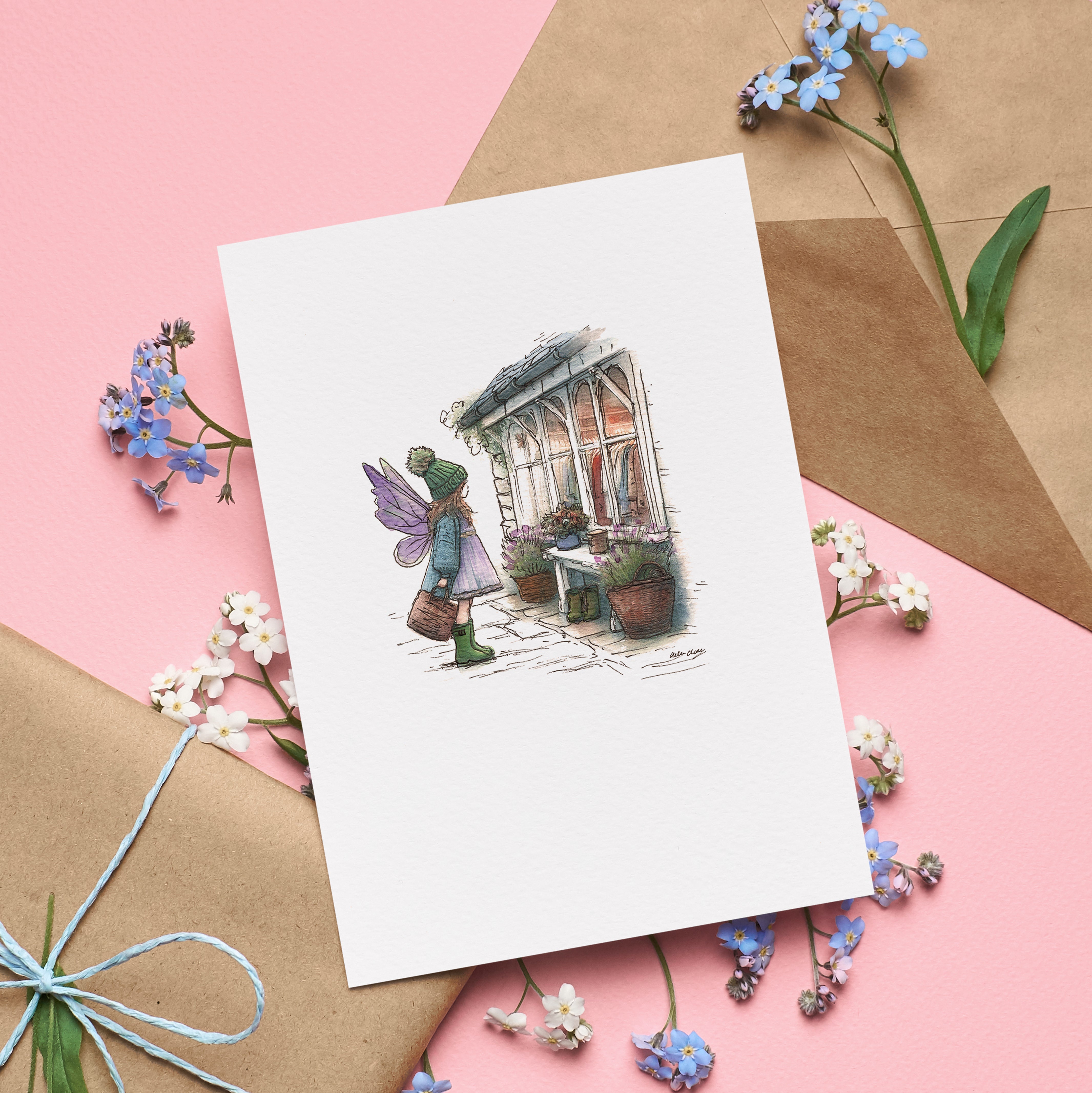 Little Shopper Greetings Card