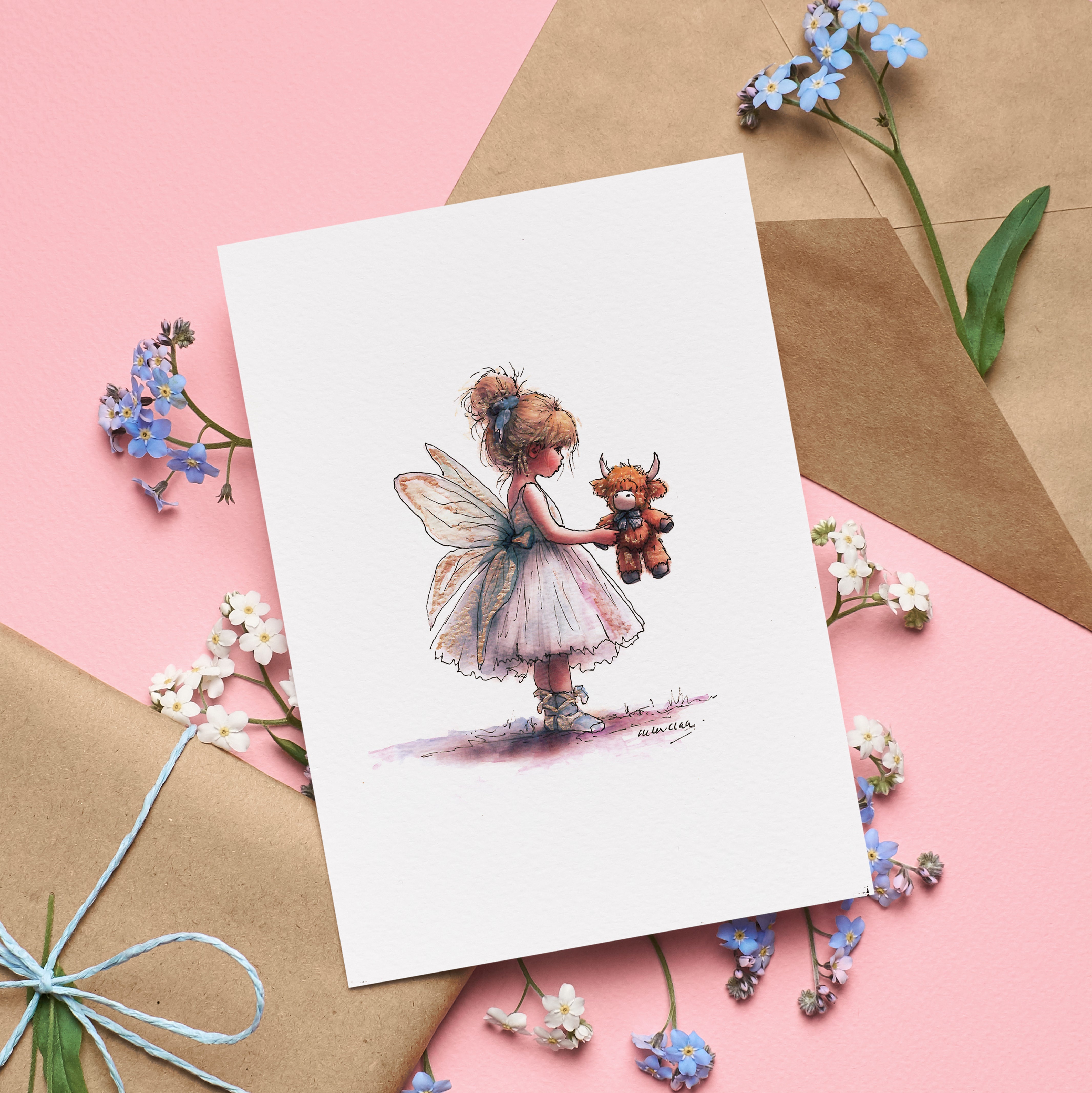 My Little Friend Greetings Card
