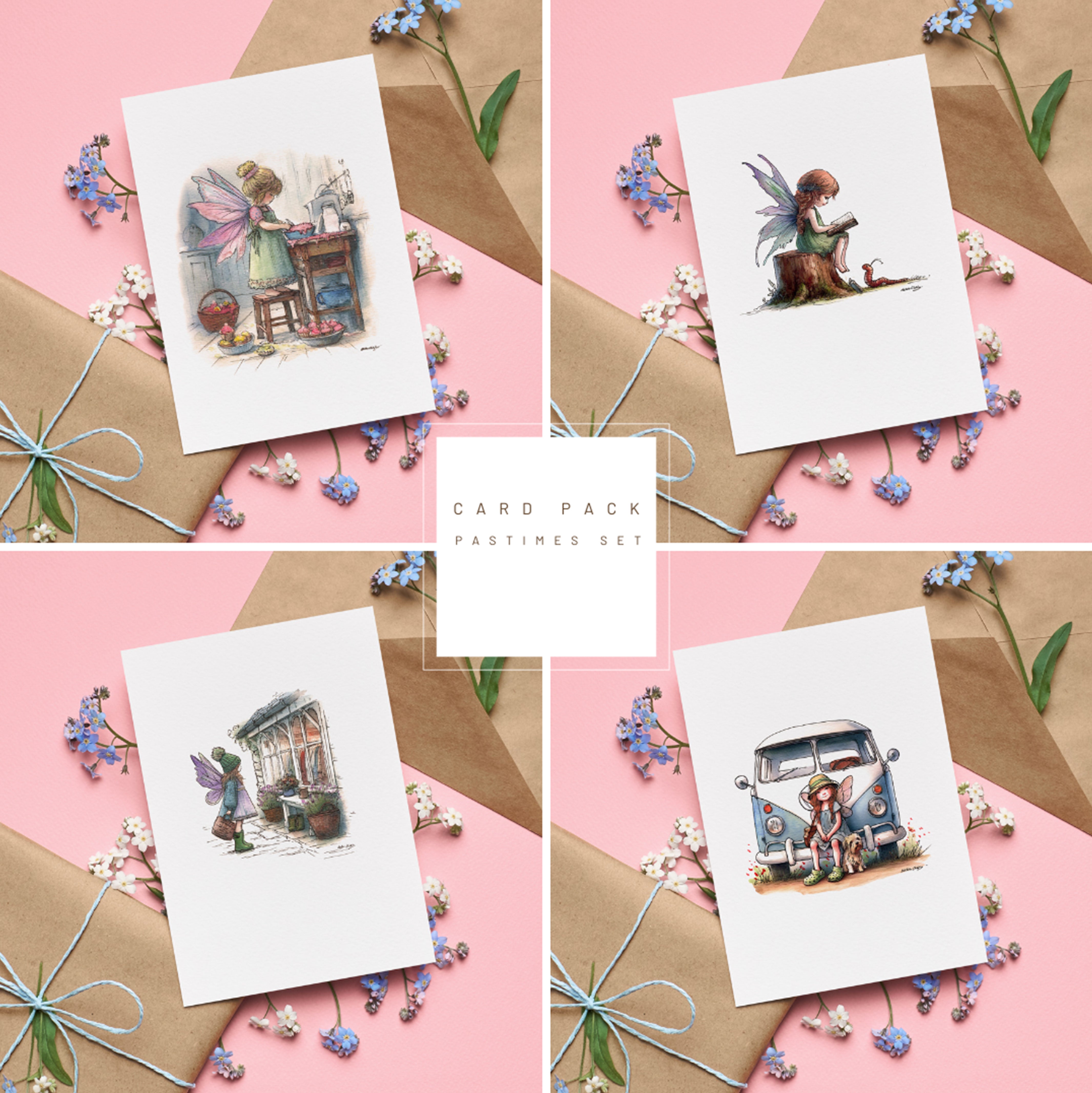 Pastime Fairies Card Pack of 4